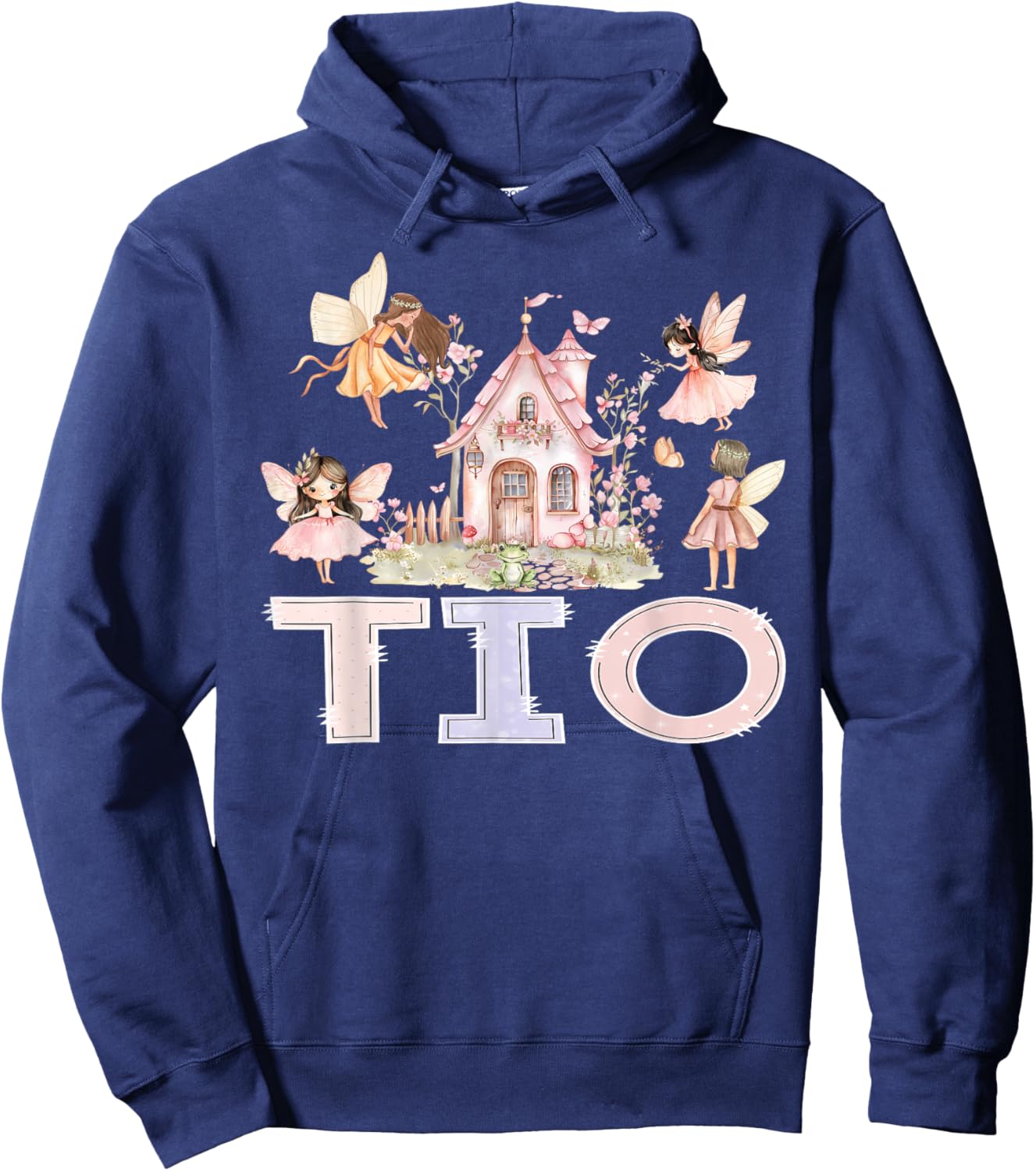 Fairy TIO Magical Floral Birthday Girl Fairytale Matching Hoodie - Hoodie | Navy