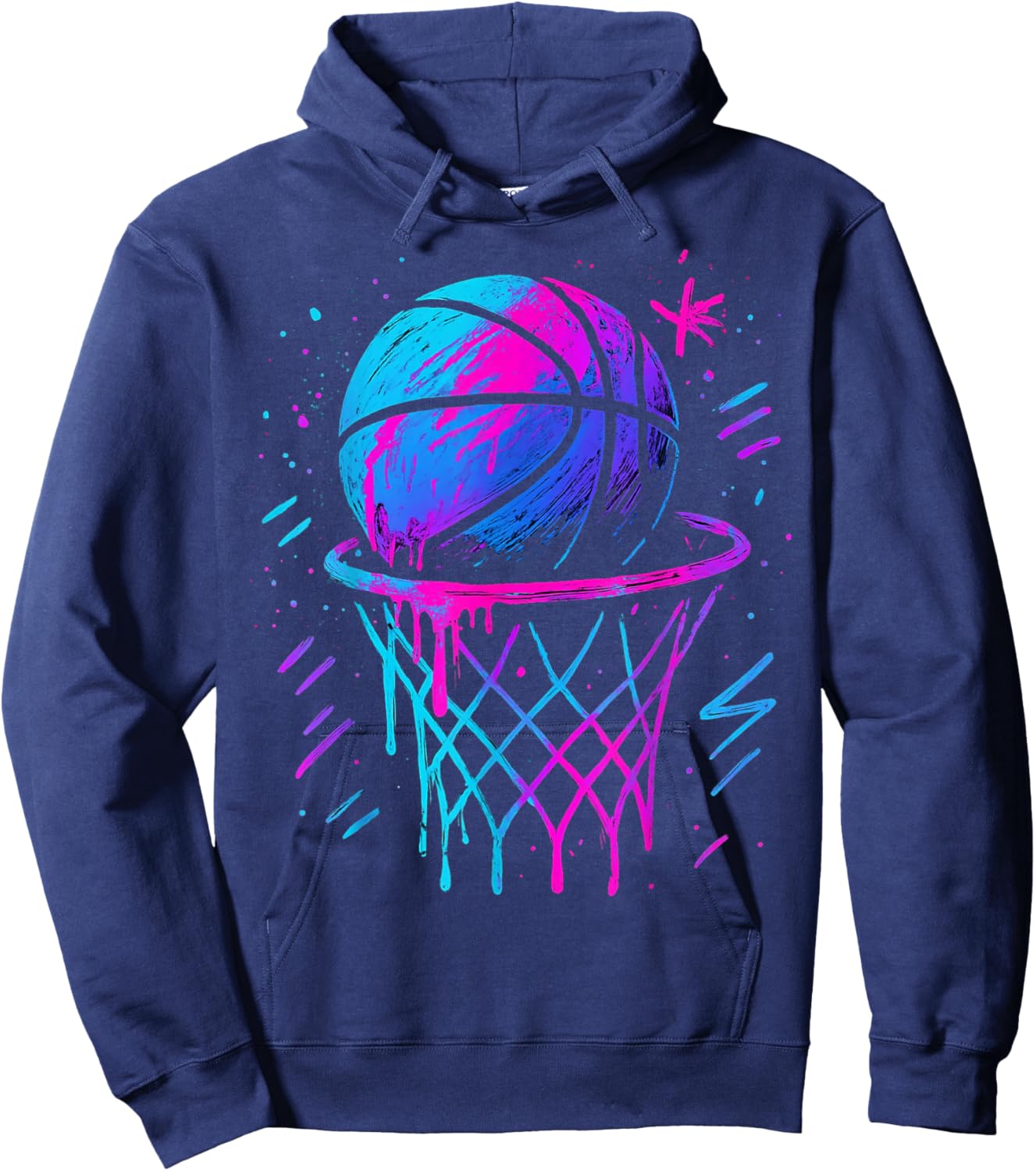 American Basketball Splash Ball Player Team Kids Boys Hoodie - Hoodie | Navy