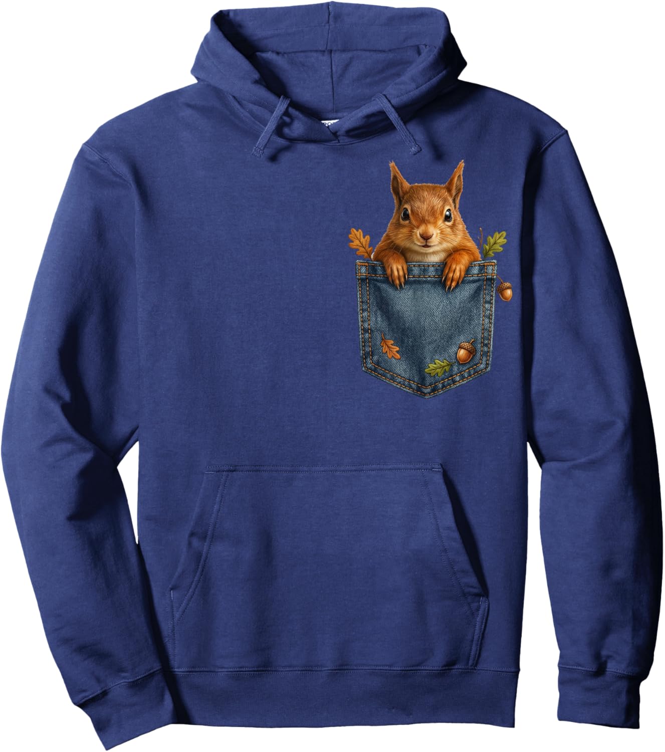 Funny Squirrel Lover Pjs Graphic Pocket Men Women Girl Boys Hoodie - Hoodie | Navy