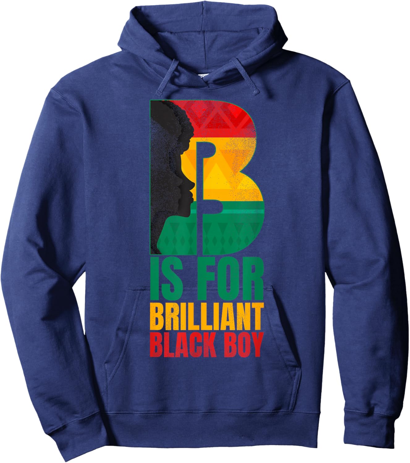 B is for Brilliant Black Boy Black History Month Boys Kids Hoodie - Hoodie | Navy