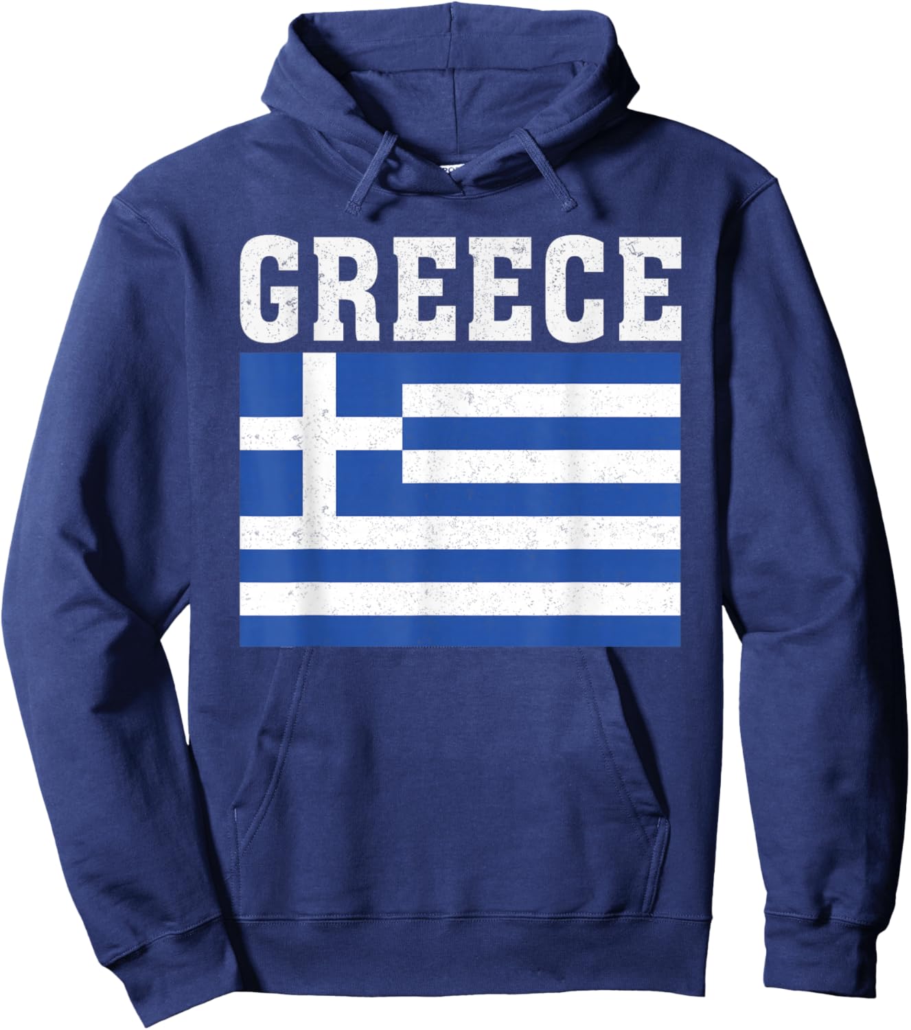 Greece Flag Patriotic National Roots Souvenir Hoodie - Hoodie | Navy