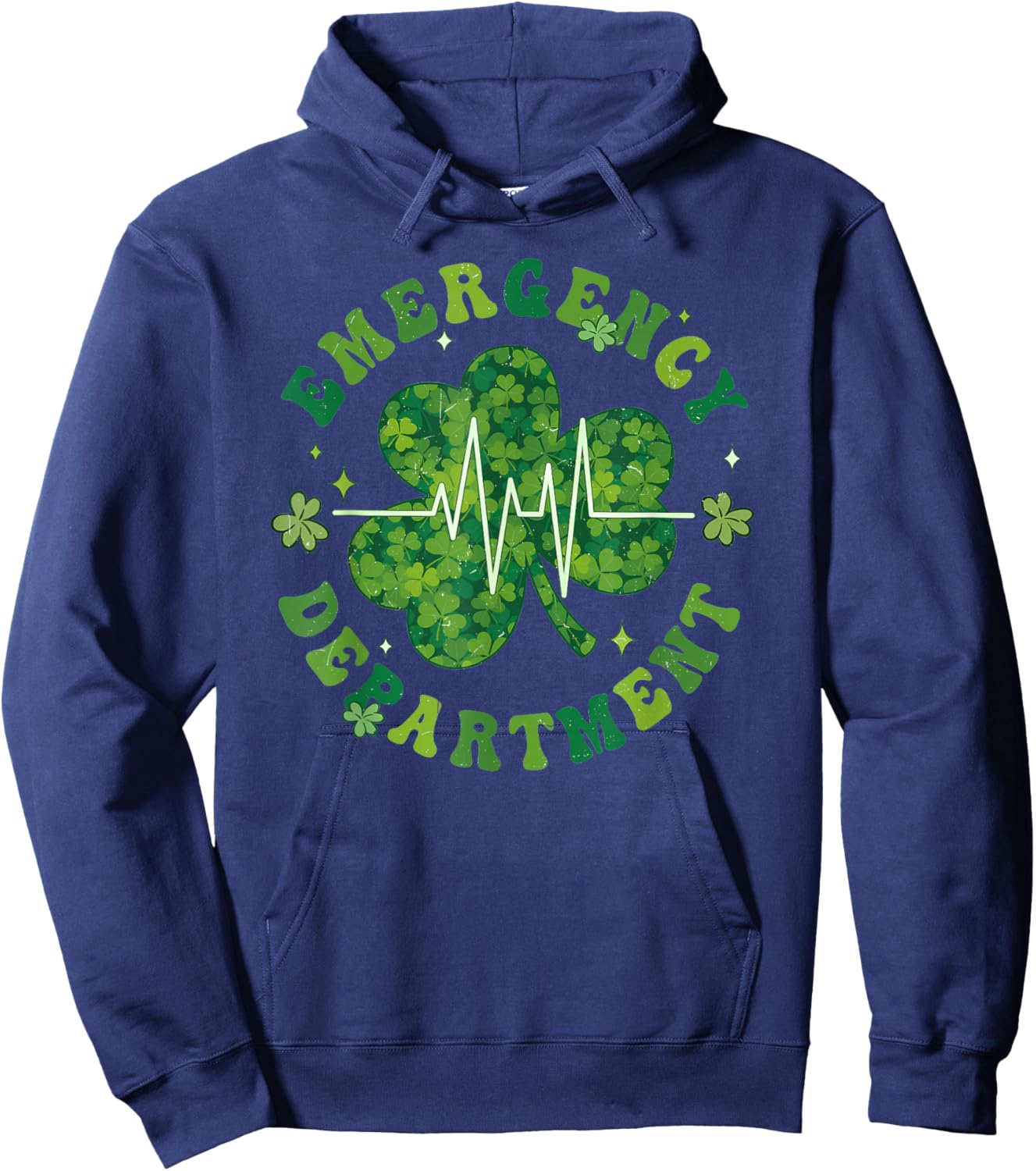 Emergency Department Nurse St Patrick's Day Nursing School Hoodie - Hoodie | Navy