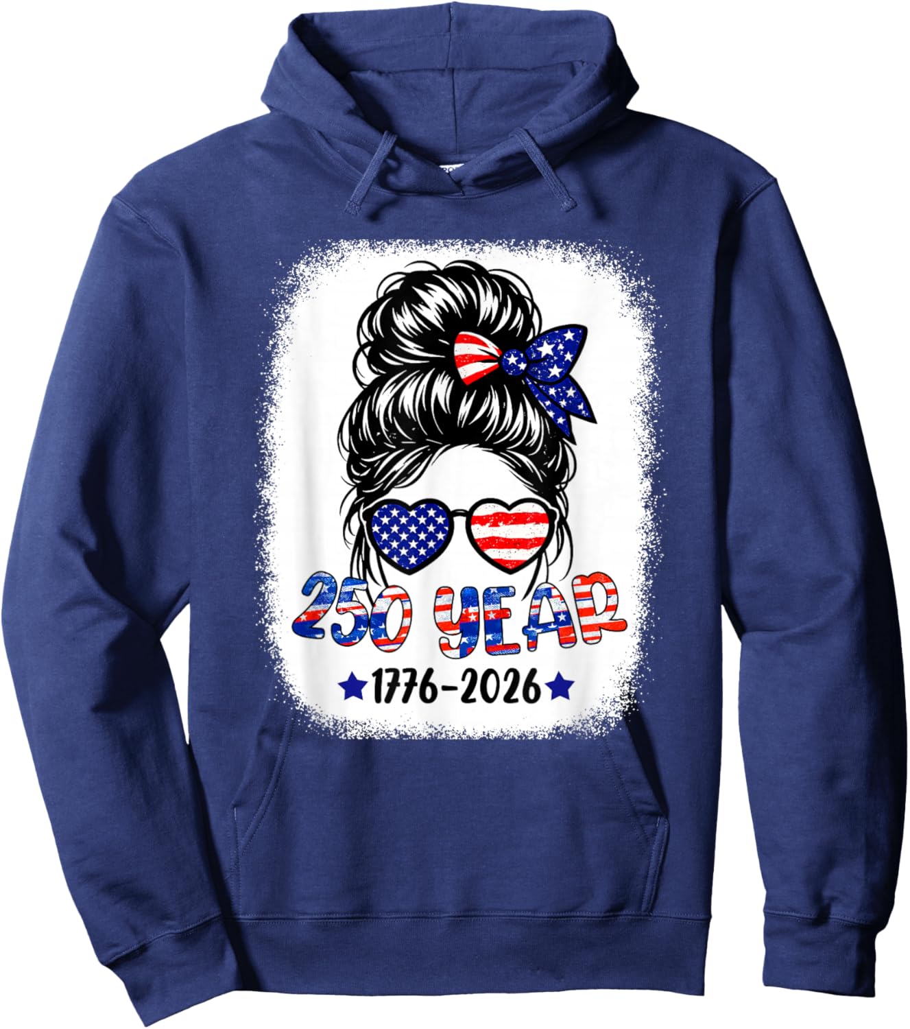 250 Years American 1776 2026 250th 4th July Women Kids Girl Hoodie - Hoodie | Navy
