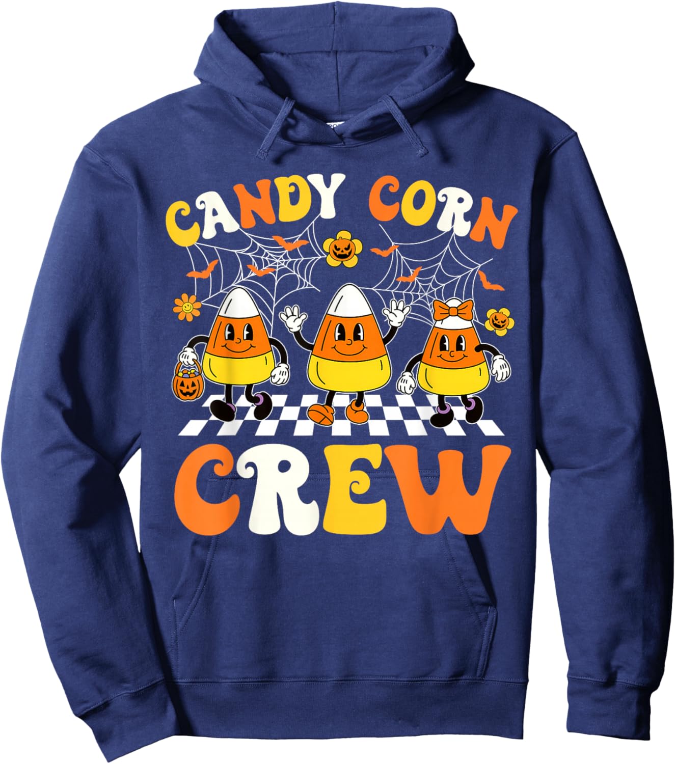 Candy Corn Crew Team Squad Matching Halloween Costume Hoodie - Hoodie | Navy