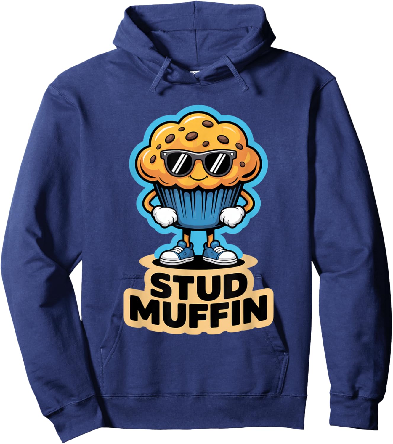 Stud Muffin Funny Kawaii Muffin Hoodie - Hoodie | Navy