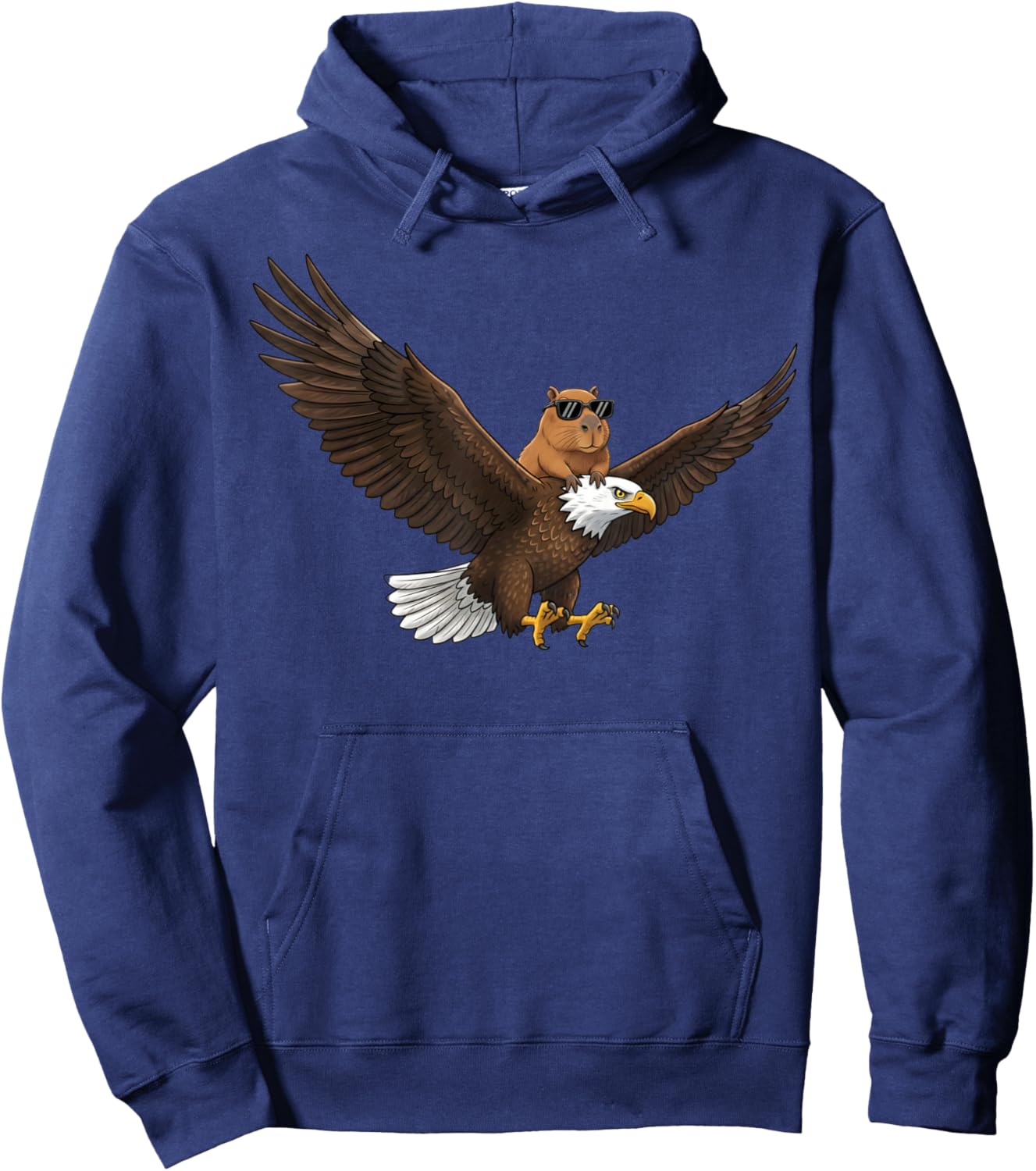 Capybara Eagle Lover Funny Graphic Boys Girls Kids Hoodie - Hoodie | Navy
