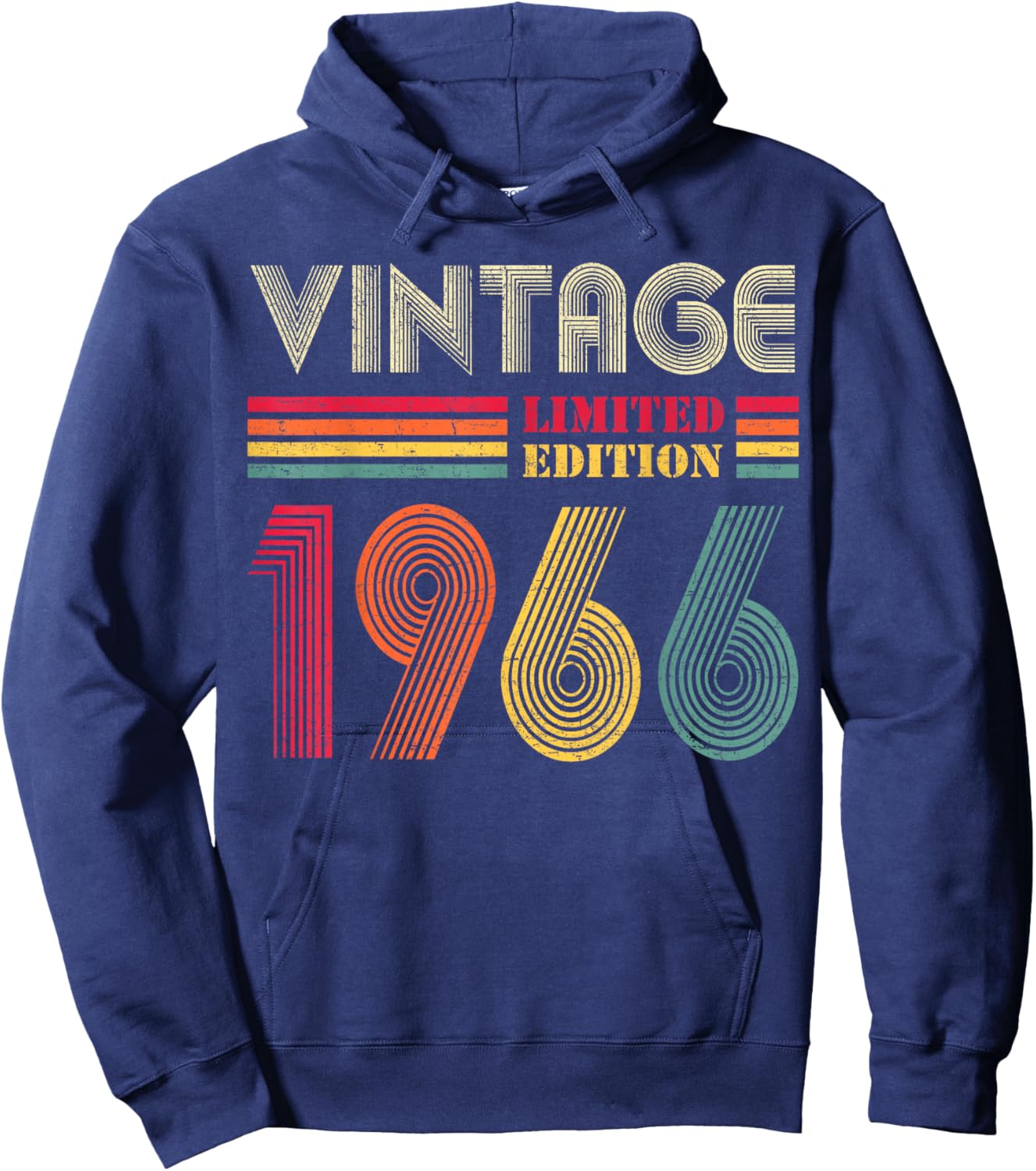 Vintage 1966 60th Birthday Gift Men Women 60 Years Old Hoodie - Hoodie | Navy
