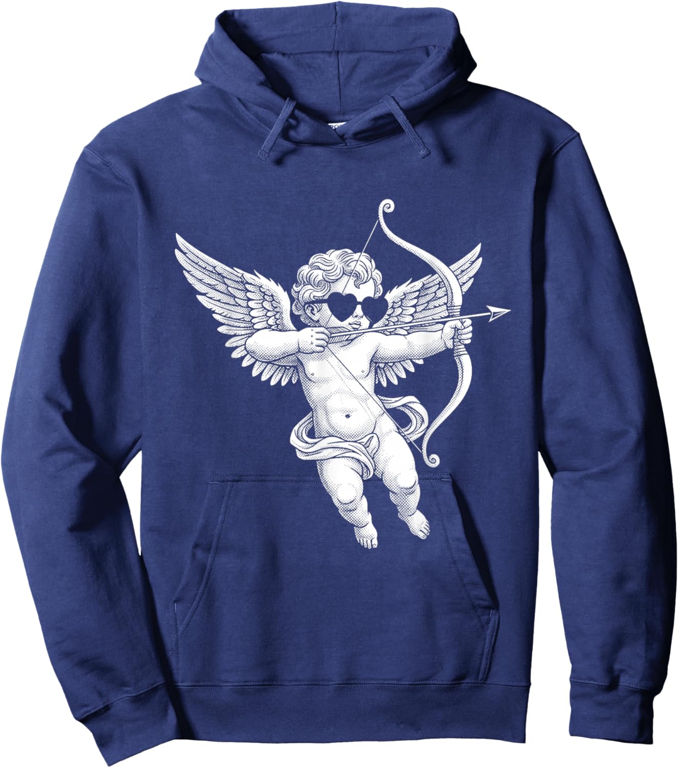Men Women Kids Girls Cupid Vintage Aesthetic Valentines Day Hoodie - Hoodie | Navy