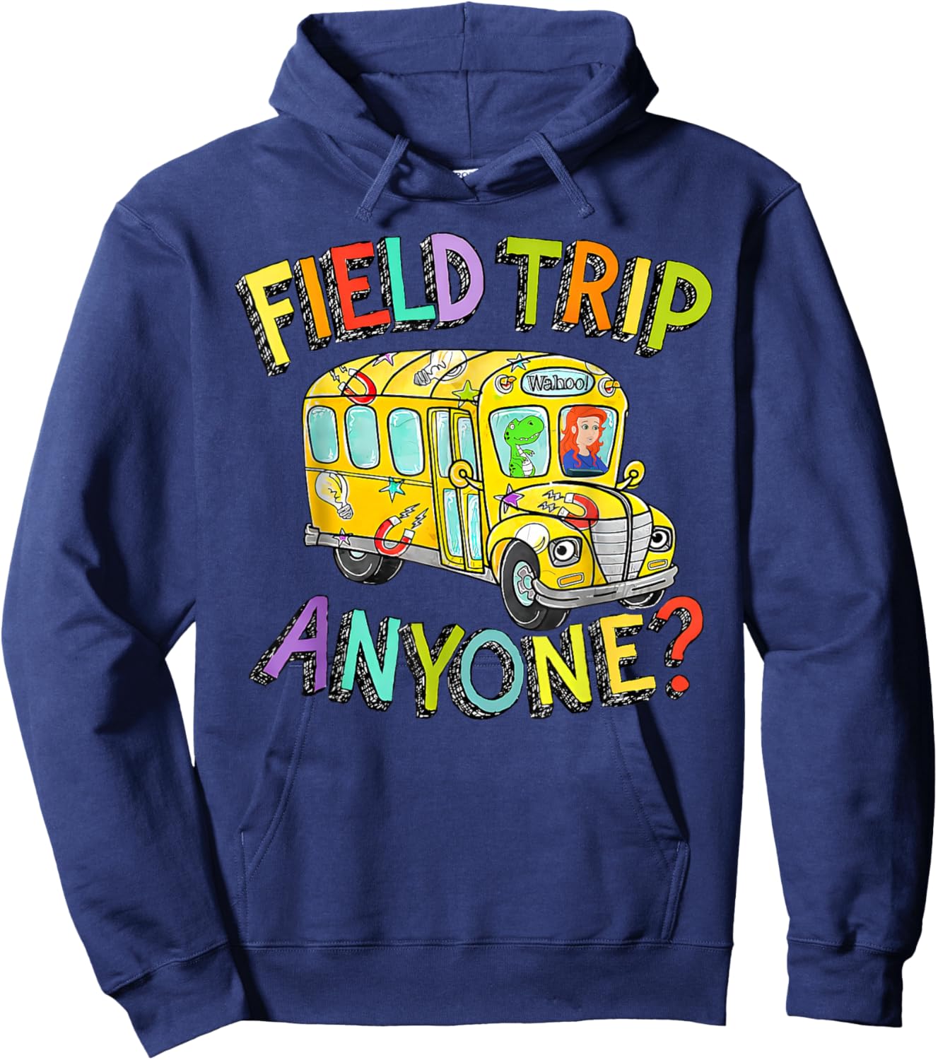 Field Trip Anyone? School Bus Let The Games Begin Field Day Hoodie - Hoodie | Navy