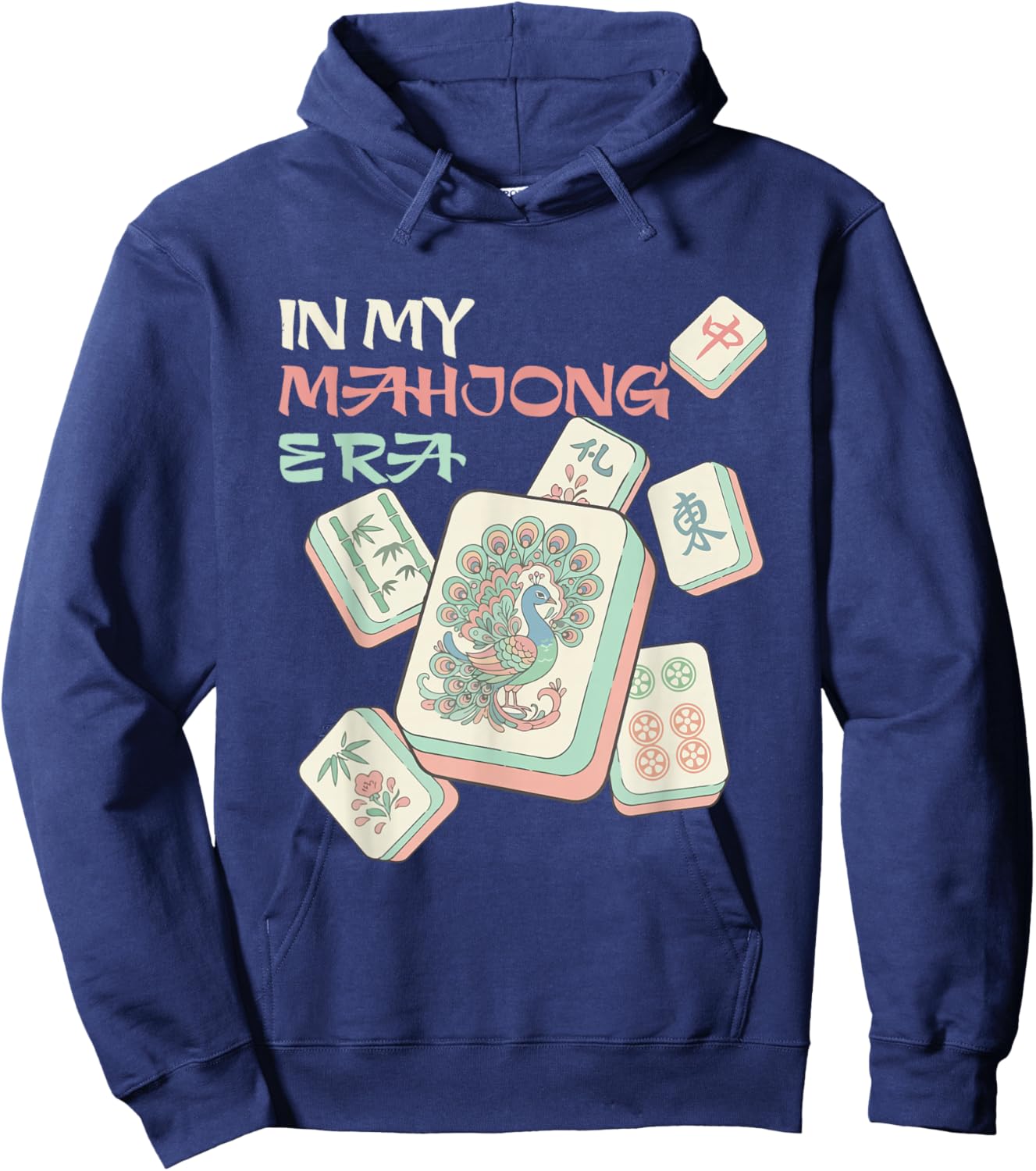 in My Mahjong Era - Mah Jong Player Casino Gambling Hoodie - Hoodie | Navy