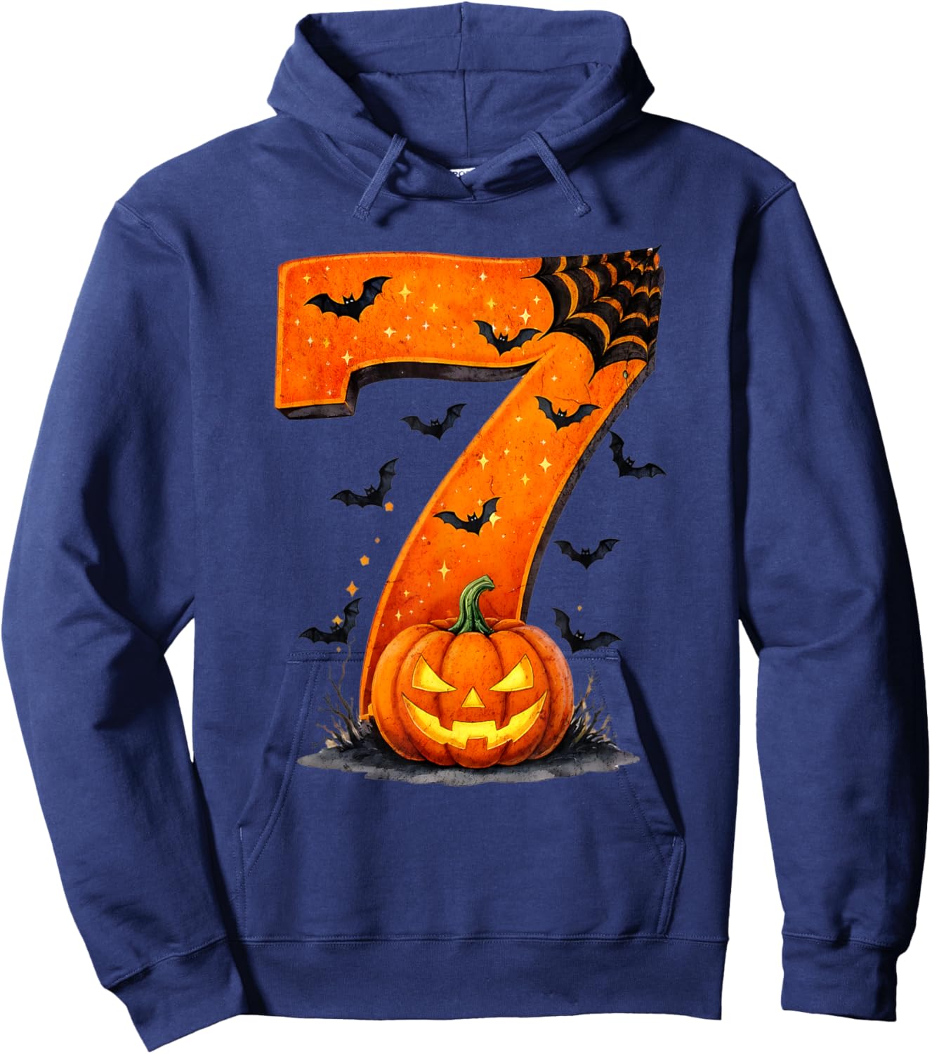 Fun Six Seven 6 7 Meme Design Couples Halloween Hoodie - Hoodie | Navy