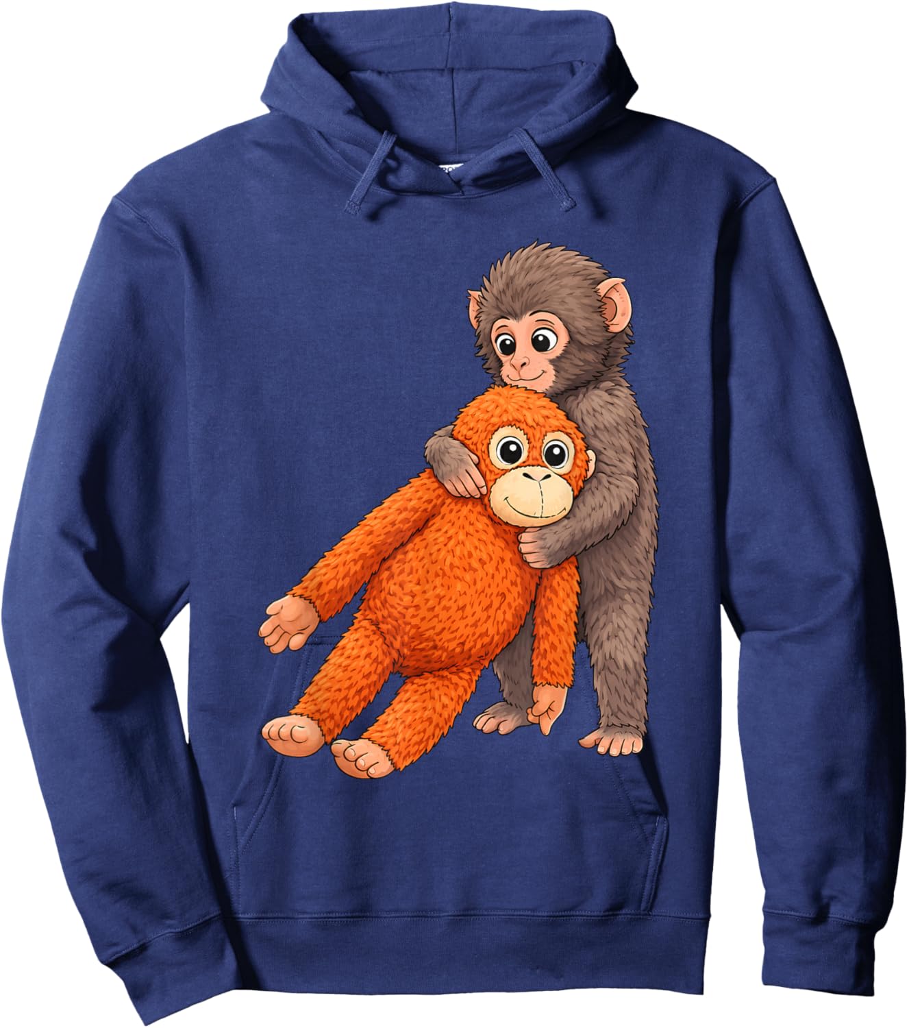 Funny Baby Monkey Punch Cute Animal Men Women Kids Hoodie - Hoodie | Navy