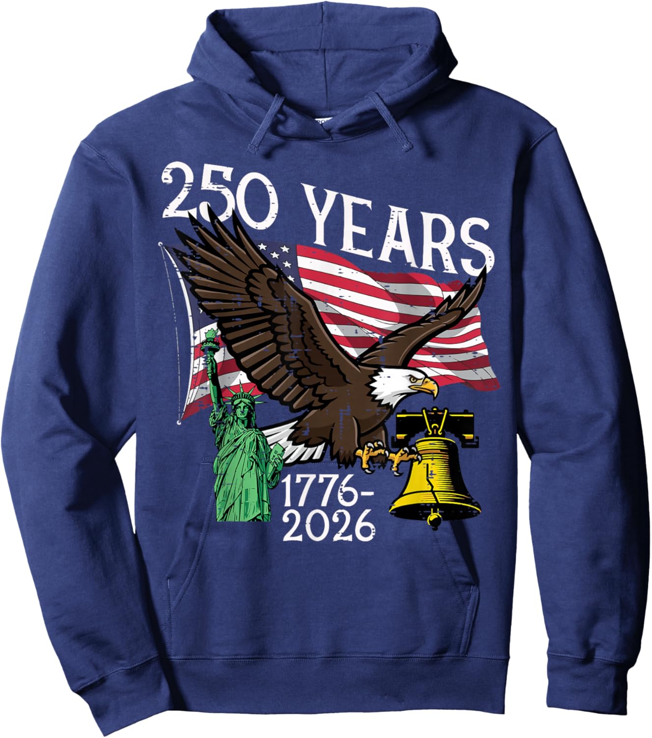 250 Years American 1776 2026 250th Anniversary USA Women Men Hoodie - Hoodie | Navy