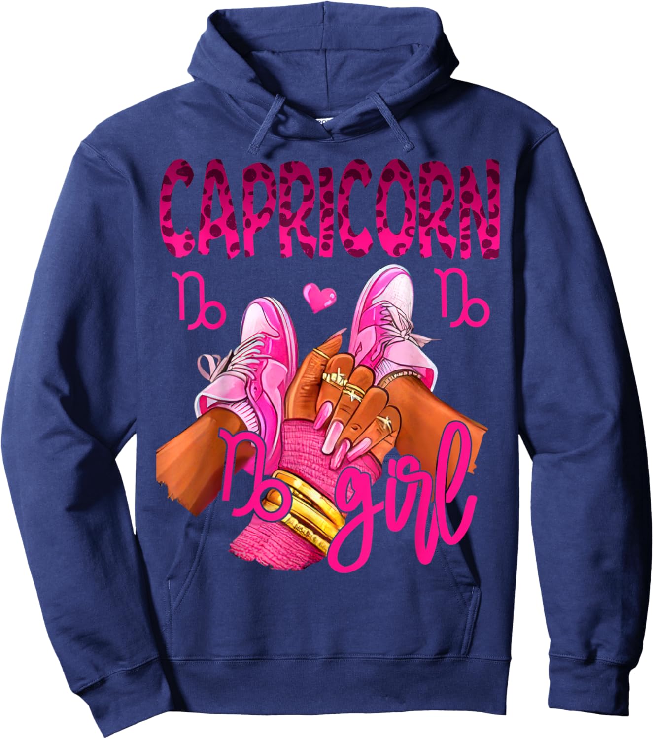 Capricorn Zodiac Sign Birthday Queens Horoscope Girls Women Hoodie - Hoodie | Navy