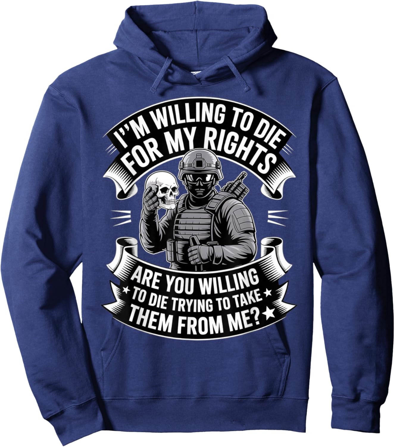 Im Willing to Die for My Rights Veterans Day Veteran Hoodie - Hoodie | Navy