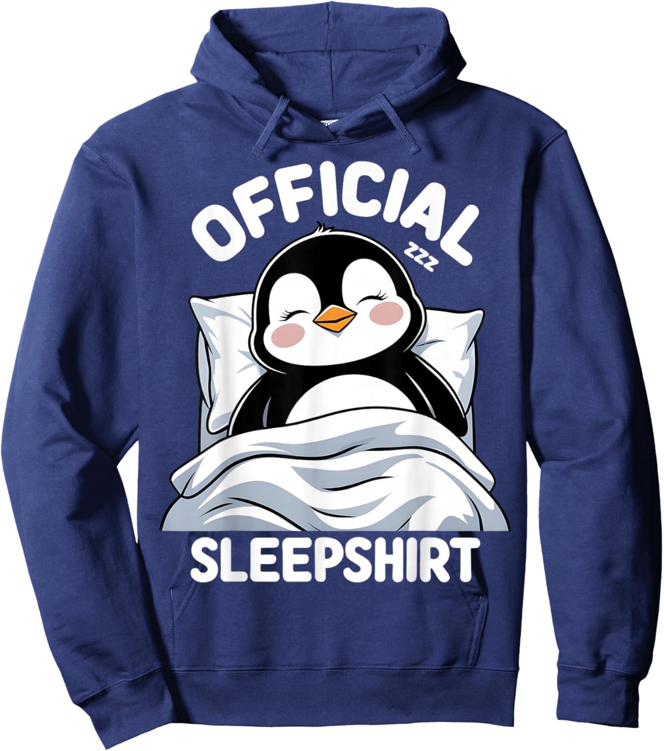 Official Sleepshirt Sleeping Penguin Animal Lovers Pajama Hoodie - Hoodie | Navy