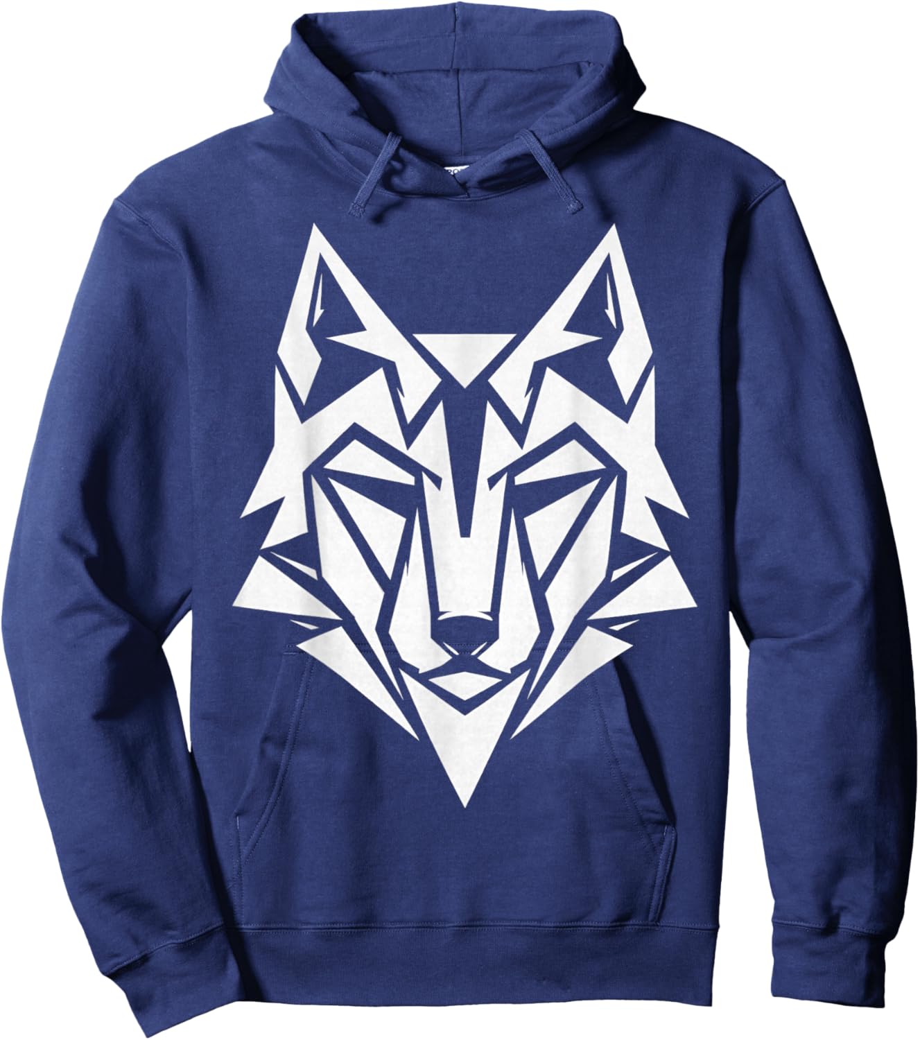 Geometric Wolf Head Wolf Lover for Man Women Kids Hoodie - Hoodie | Navy