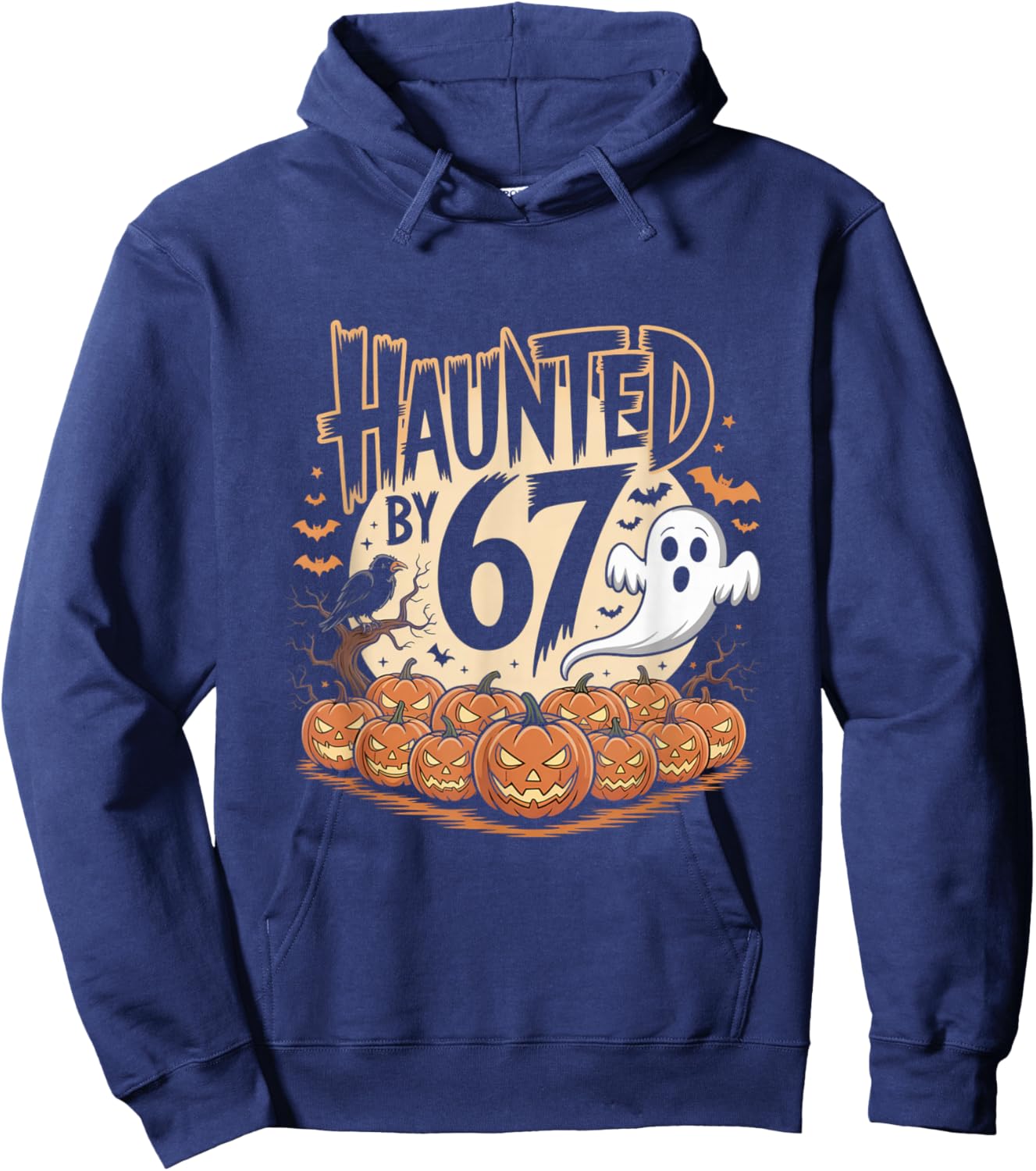 Haunted by 6-7 Funny Halloween 6-7 Costume Six Seven Hoodie - Hoodie | Navy
