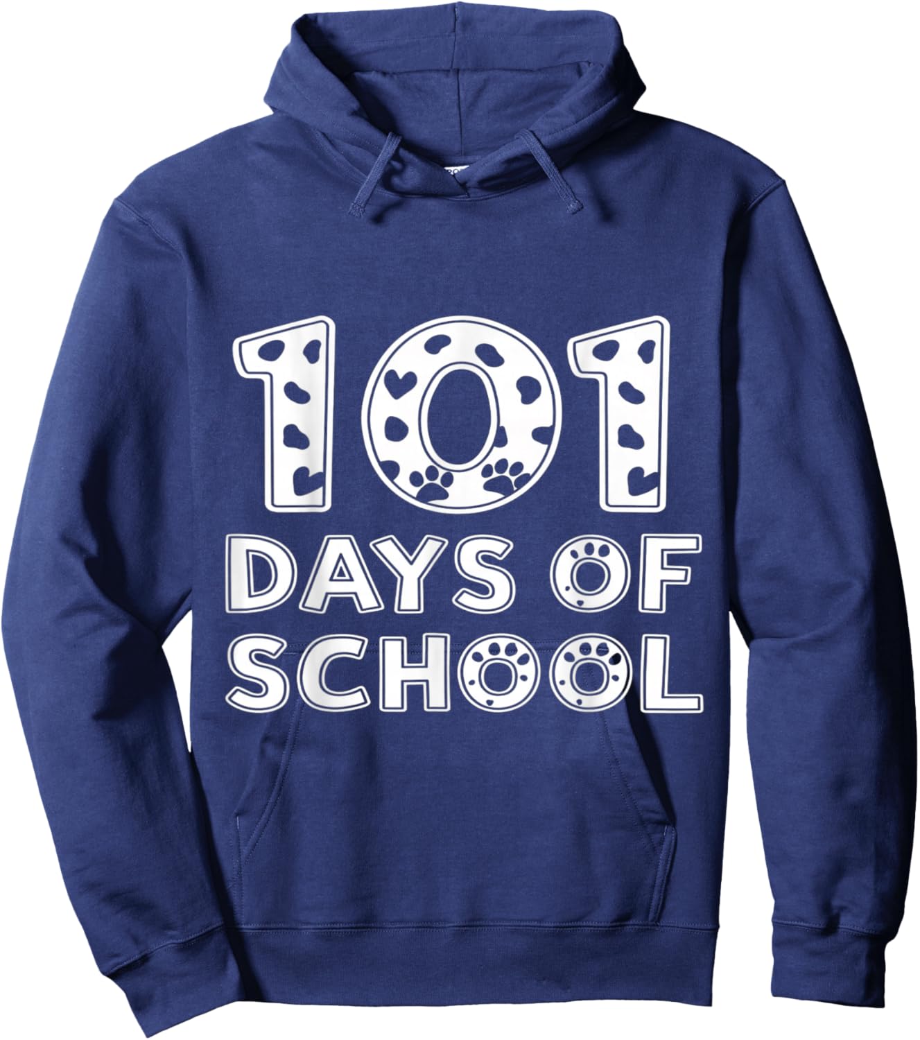 Happy 101 Days School Cute Dog 100 Days Smarter Student Kids Hoodie - Hoodie | Navy