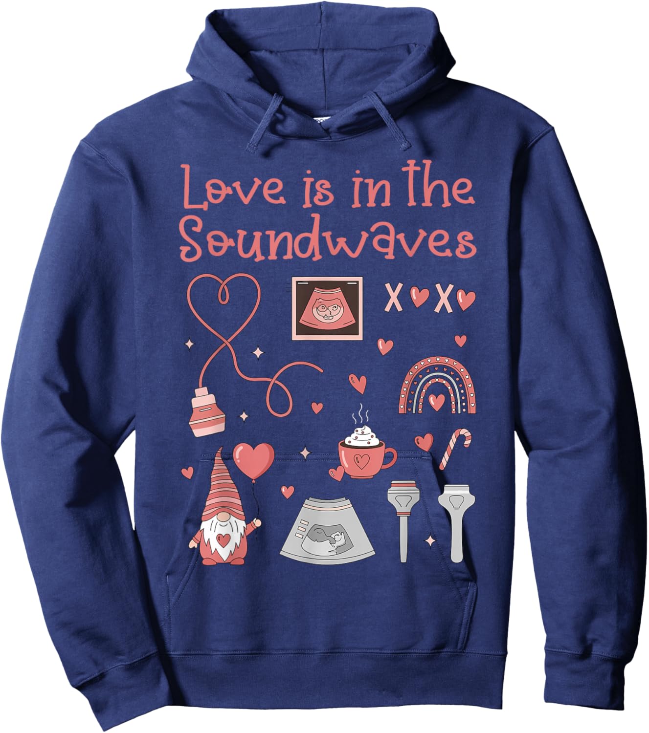 Ultrasound Technologist Valentine Sonographers Hoodie - Hoodie | Navy