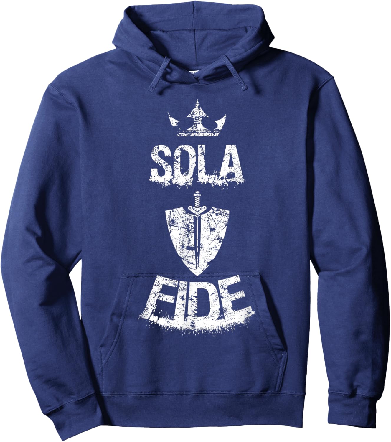 Sola Fide Reformation Christian Faith Design Hoodie - Hoodie | Navy