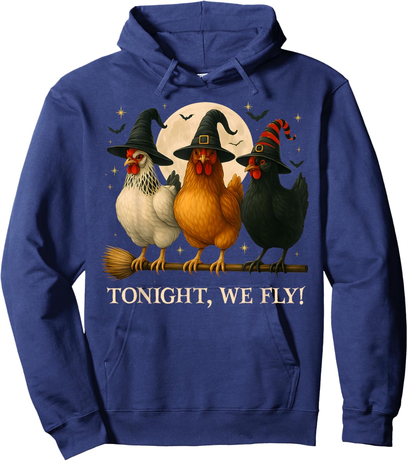 Funny Chicken Halloween Costume Tonight We Fly Spooky Season Hoodie - Hoodie | Navy