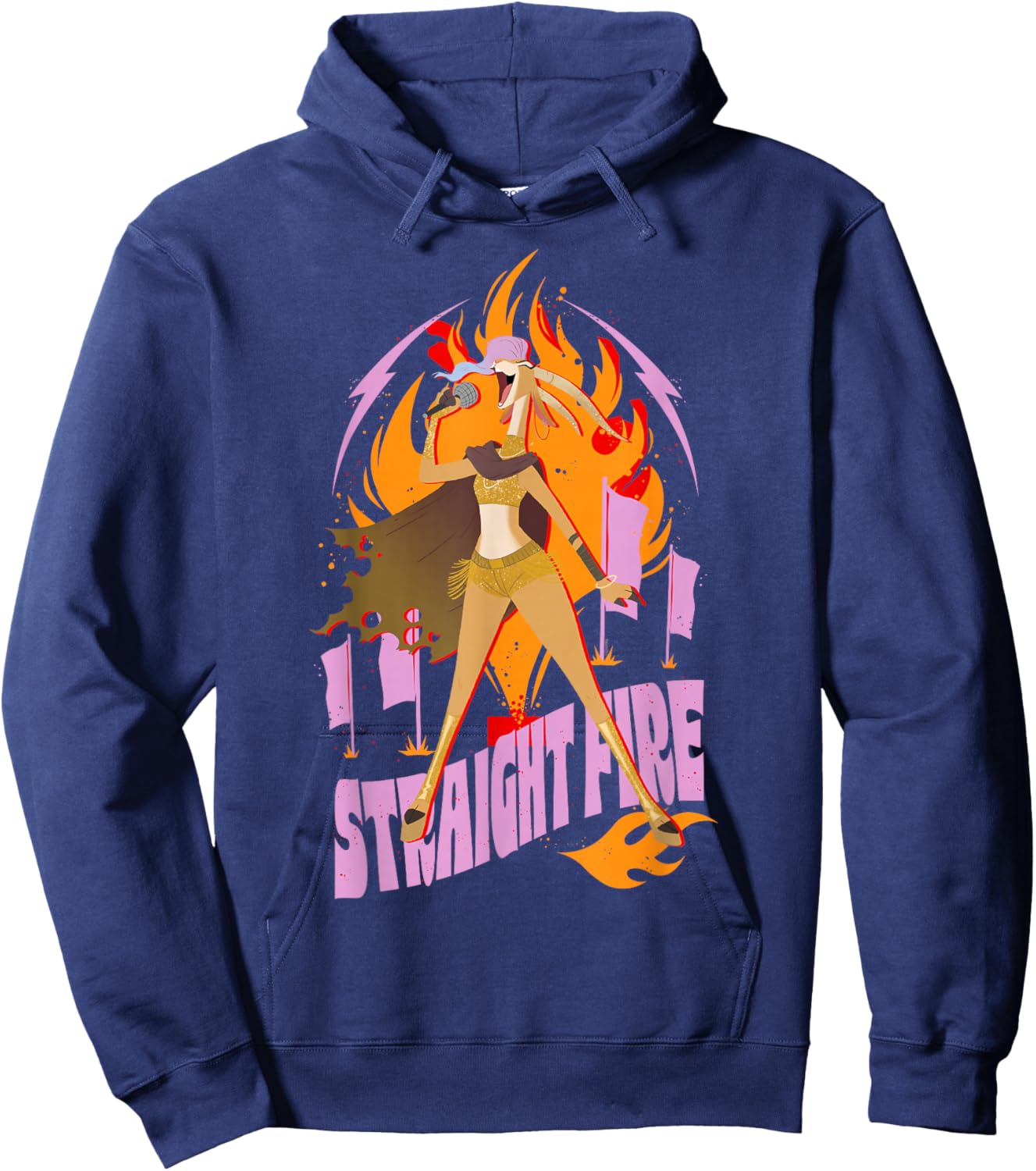 Disney Zootopia 2 Gazelle Straight Fire Music Concert Hoodie - Hoodie | Navy