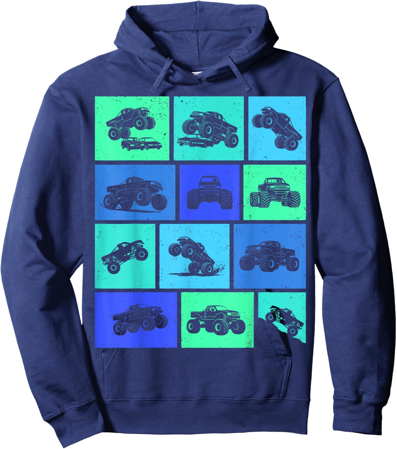 Monster Truck Boys Kids Hoodie - Hoodie | Navy