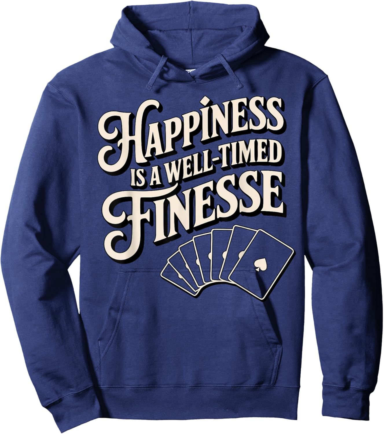 Bridge Player Finesse Contract Bridge Hoodie - Hoodie | Navy