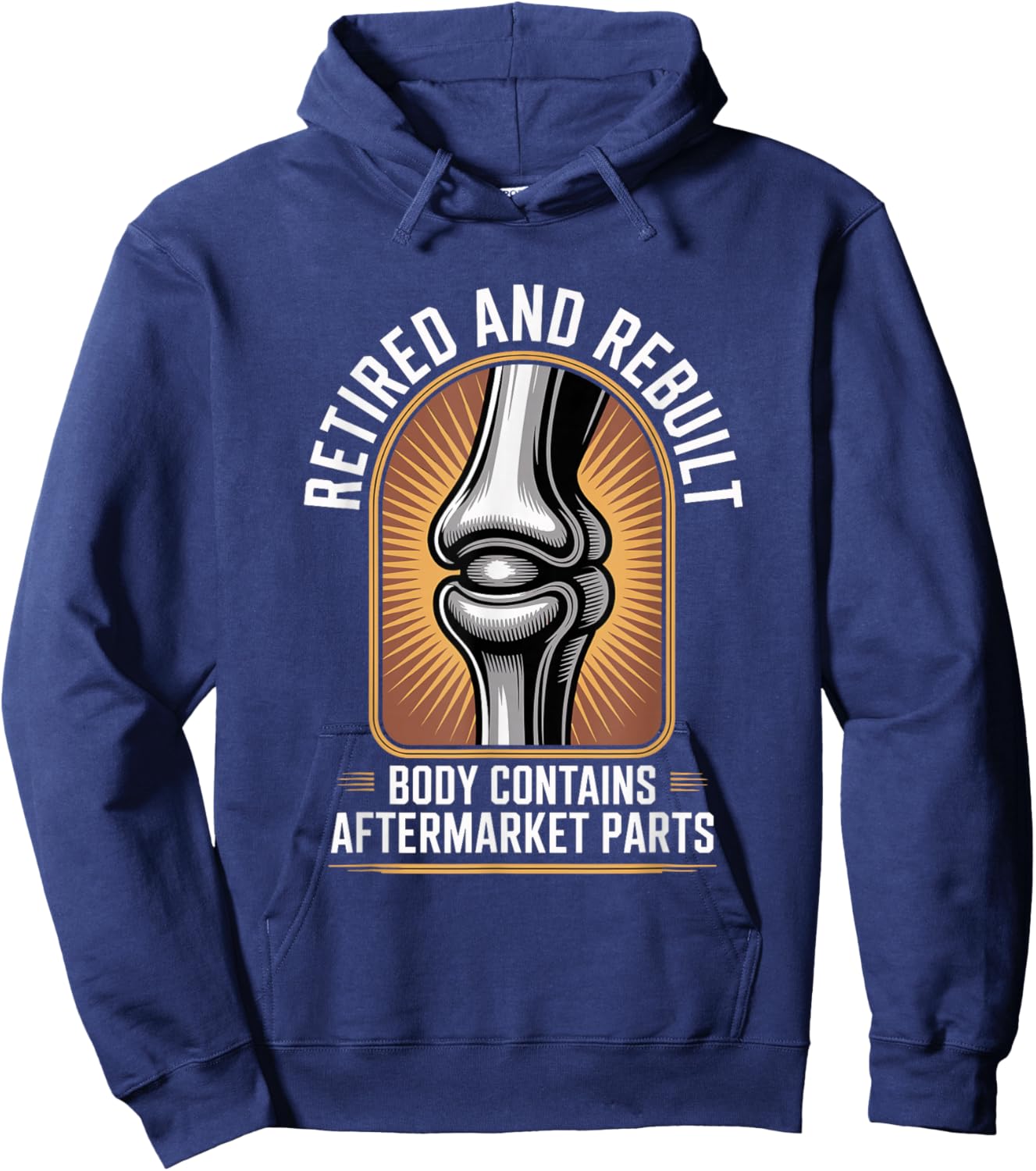 Retired and Rebuilt Body Contains Parts Hoodie - Hoodie | Navy