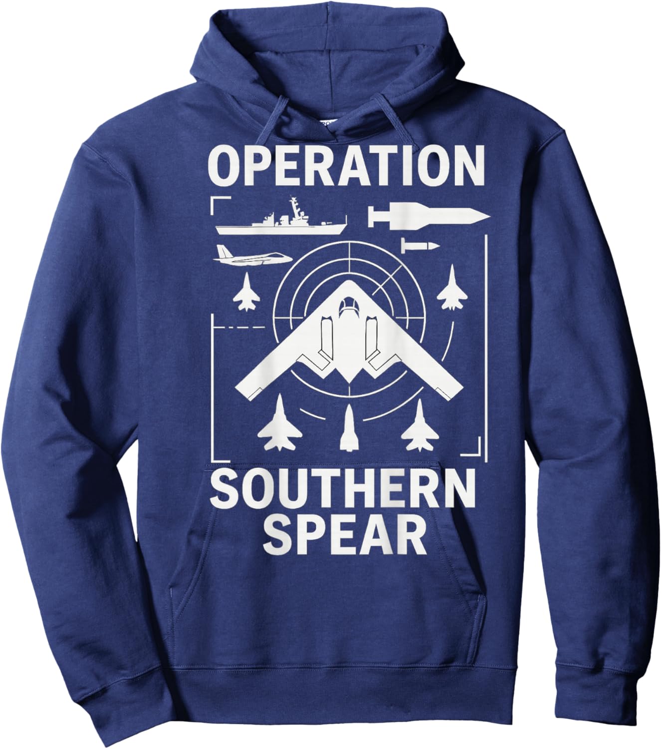 Operation Southern Spear Military Tactical Patriotic Hoodie - Hoodie | Navy