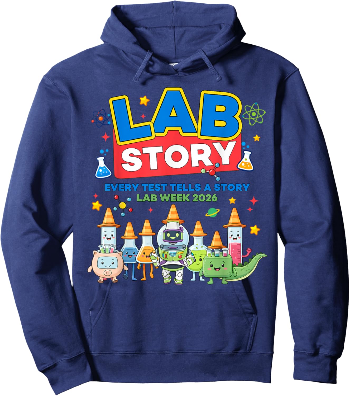 Lab Story Lab Week 2026 Medical Laboratory Technician Team Hoodie - Hoodie | Navy
