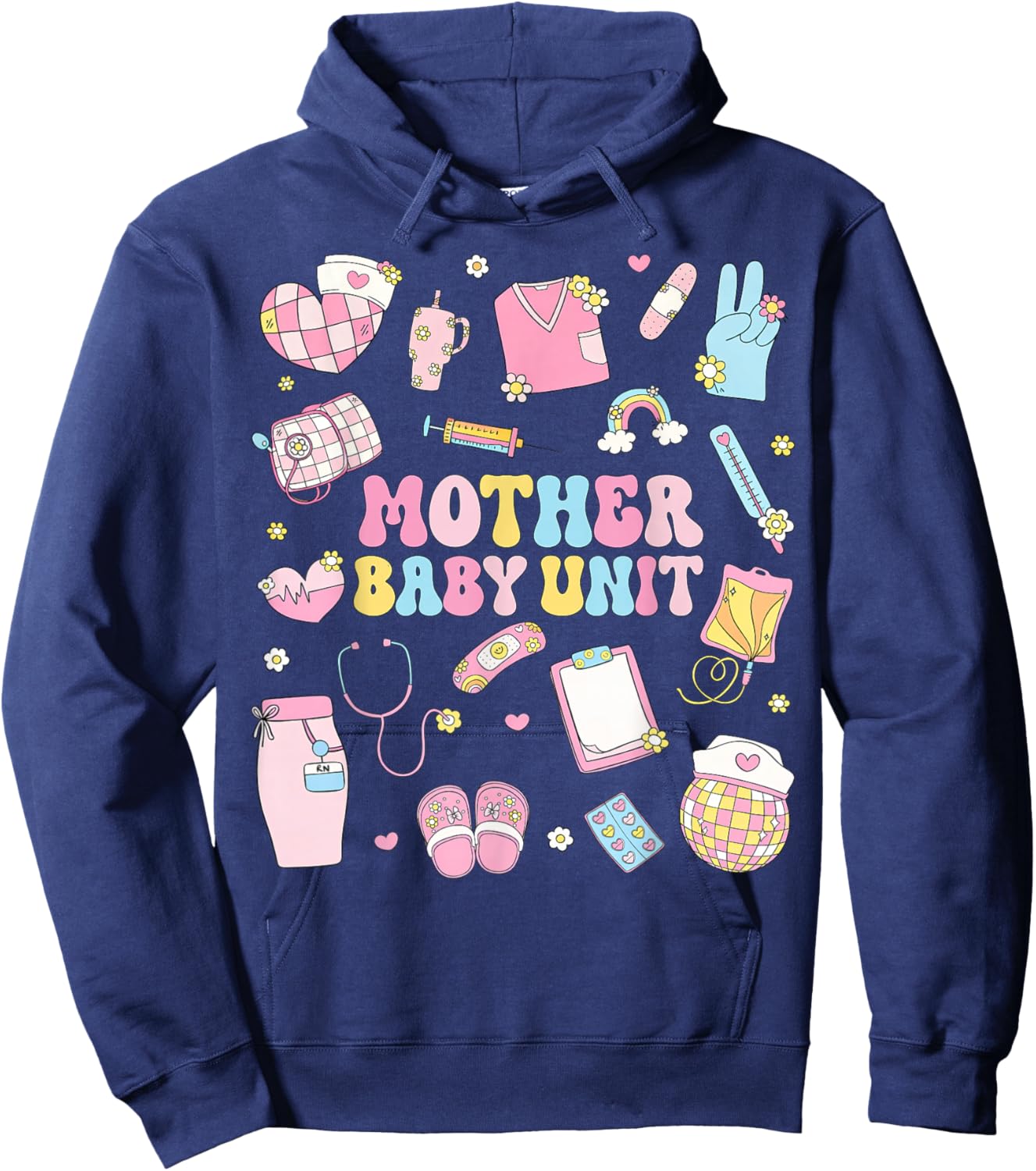 Mother Baby Unit Mother Baby Nurse Hoodie - Hoodie | Navy