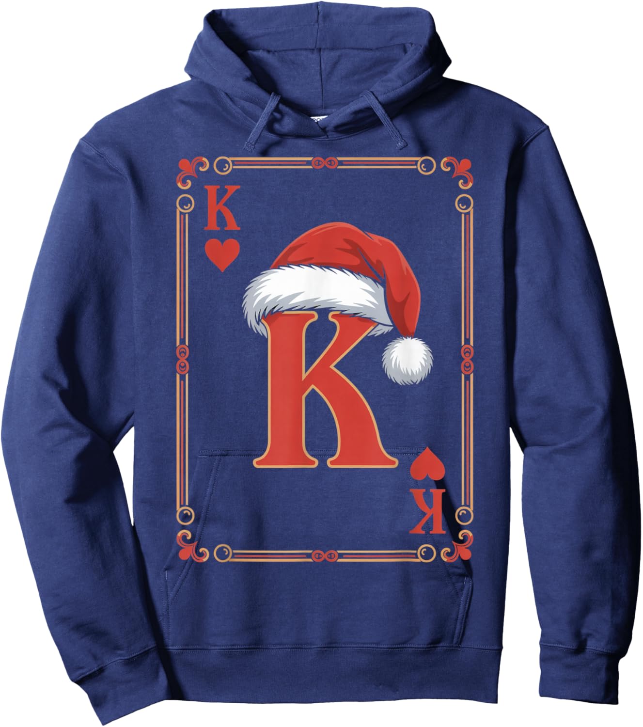 King of Hearts Christmas Costume Playing Cards King Hearts Hoodie - Hoodie | Navy