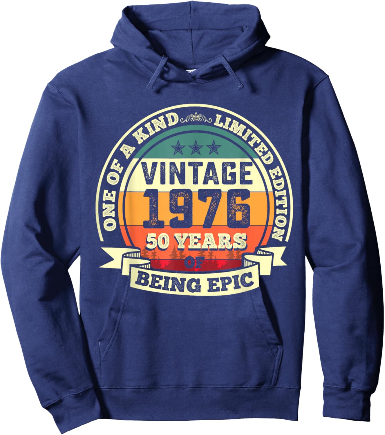 50th Birthday Gift 50 Years of Being Epic 50 Years Old Hoodie - Hoodie | Navy