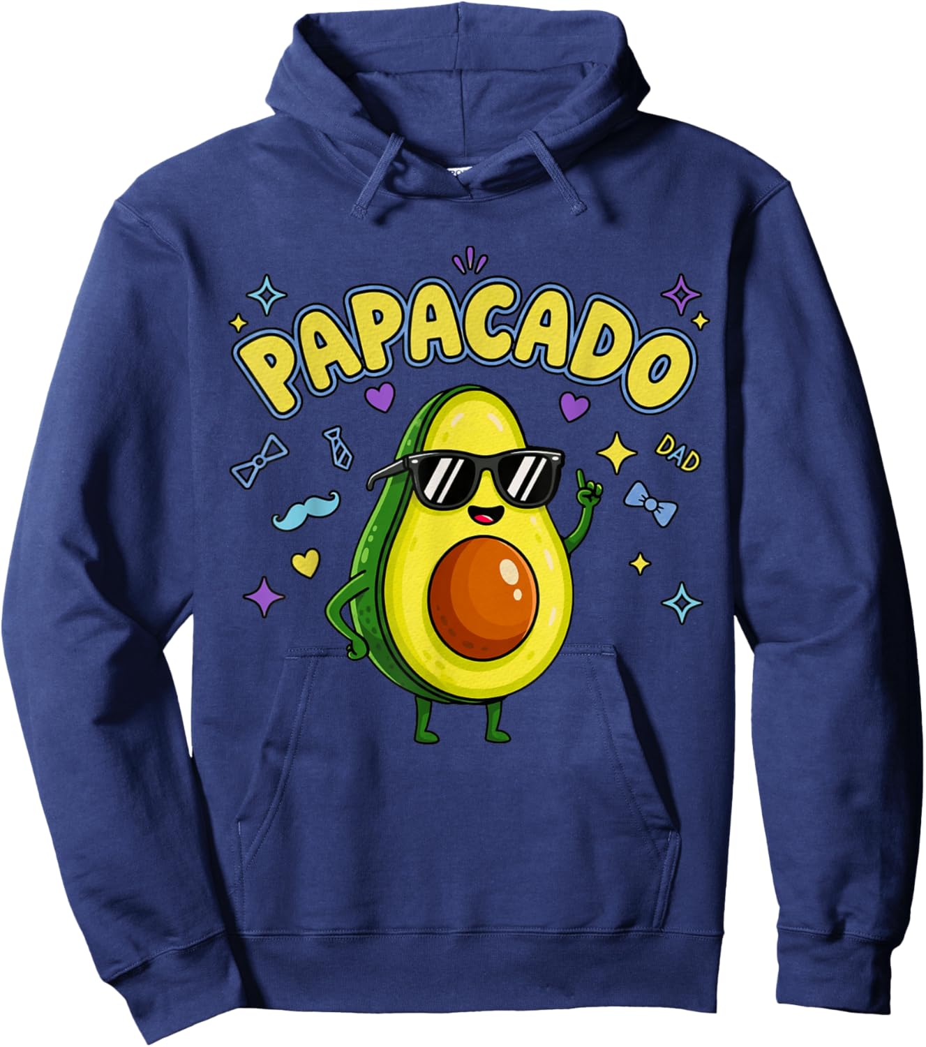Pregnancy Announcement Men Dad Funny Avocado Papacado Hoodie - Hoodie | Navy