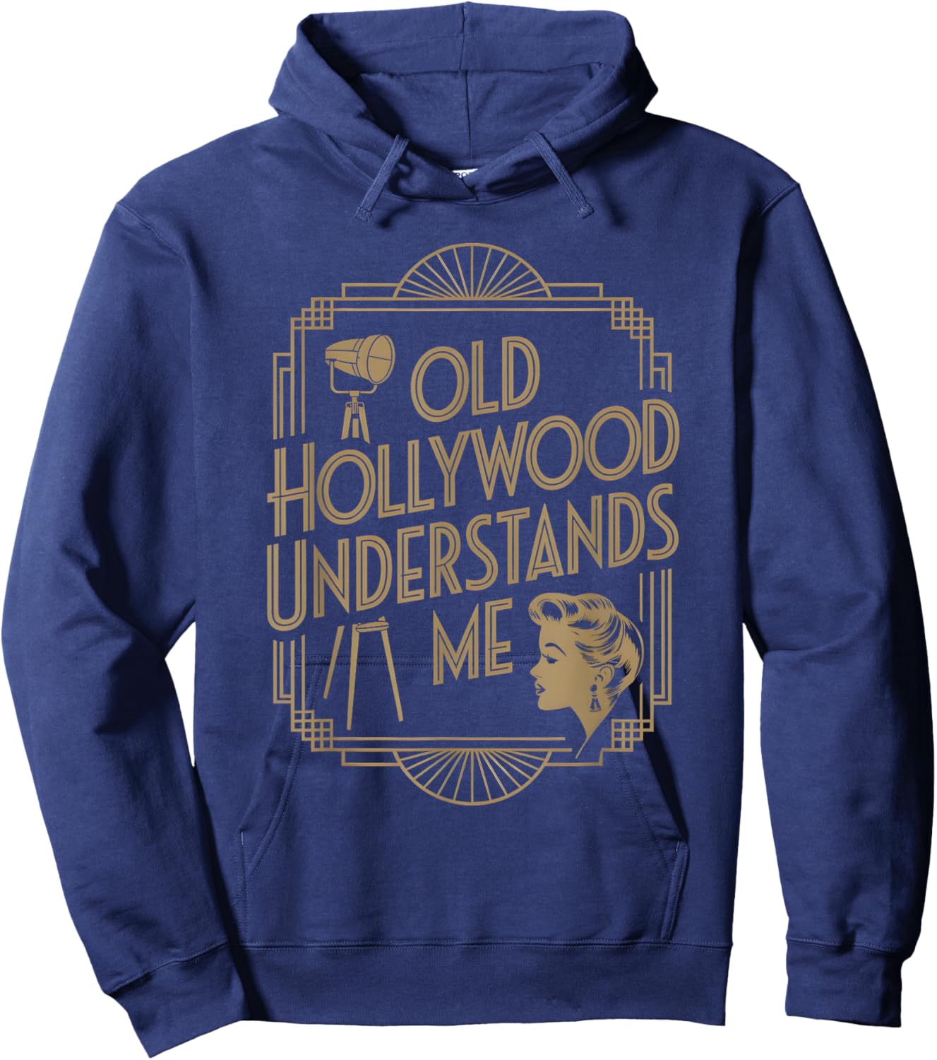 Retro Movie Filmmaker Old Hollywood Understands Me Hoodie - Hoodie | Navy