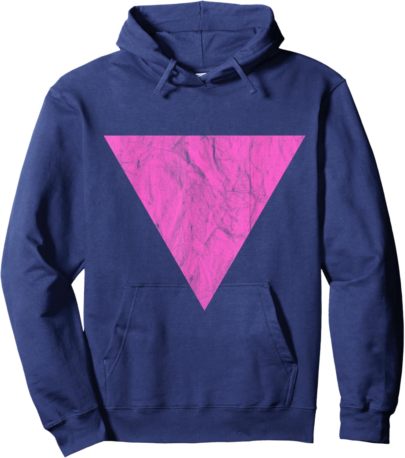 The Pink Triangle - LGBT Gay Pride Symbol - Vintage Hoodie - Hoodie | Navy