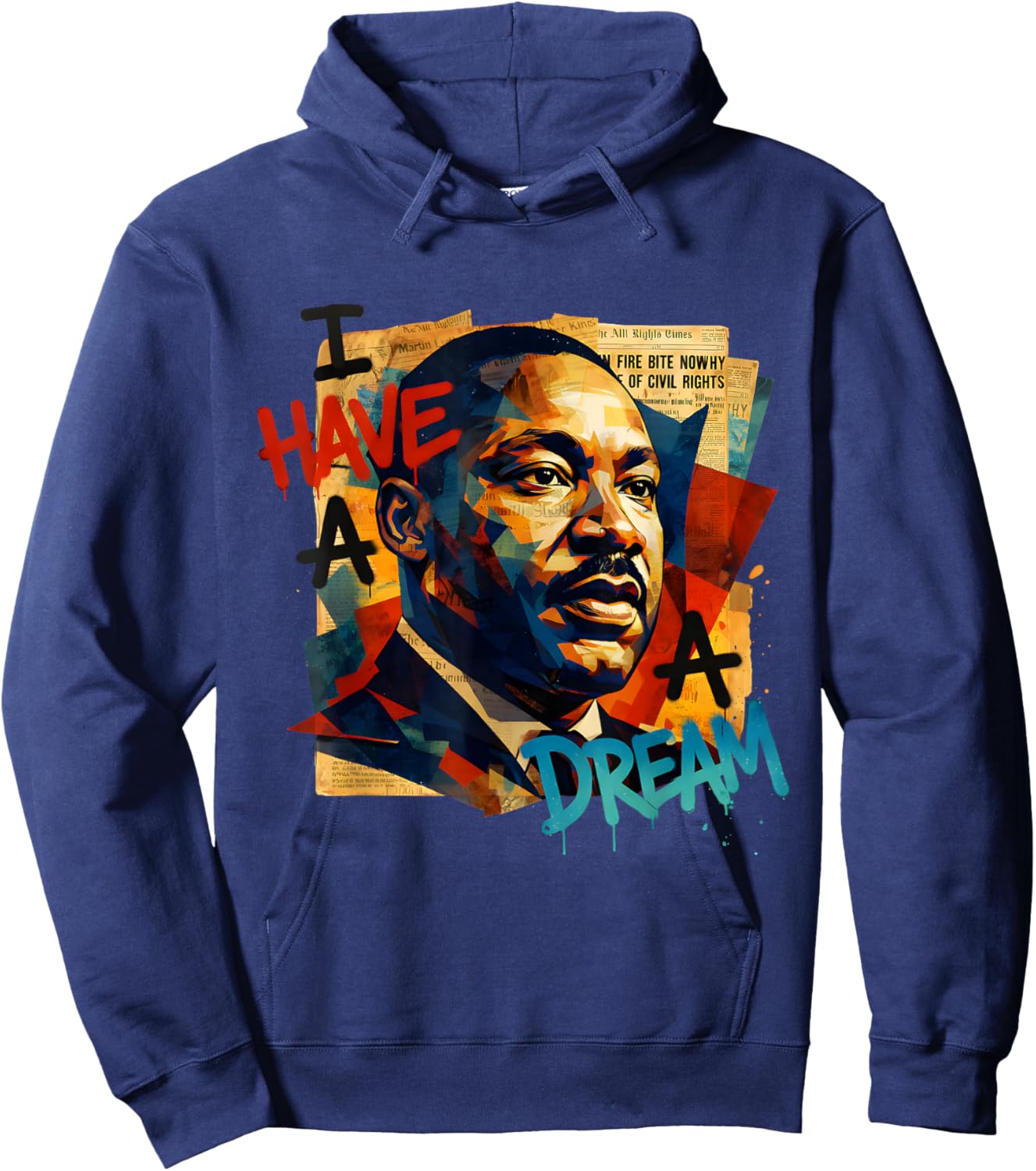 Dream Like a King African American Black History Month Hoodie - Hoodie | Navy