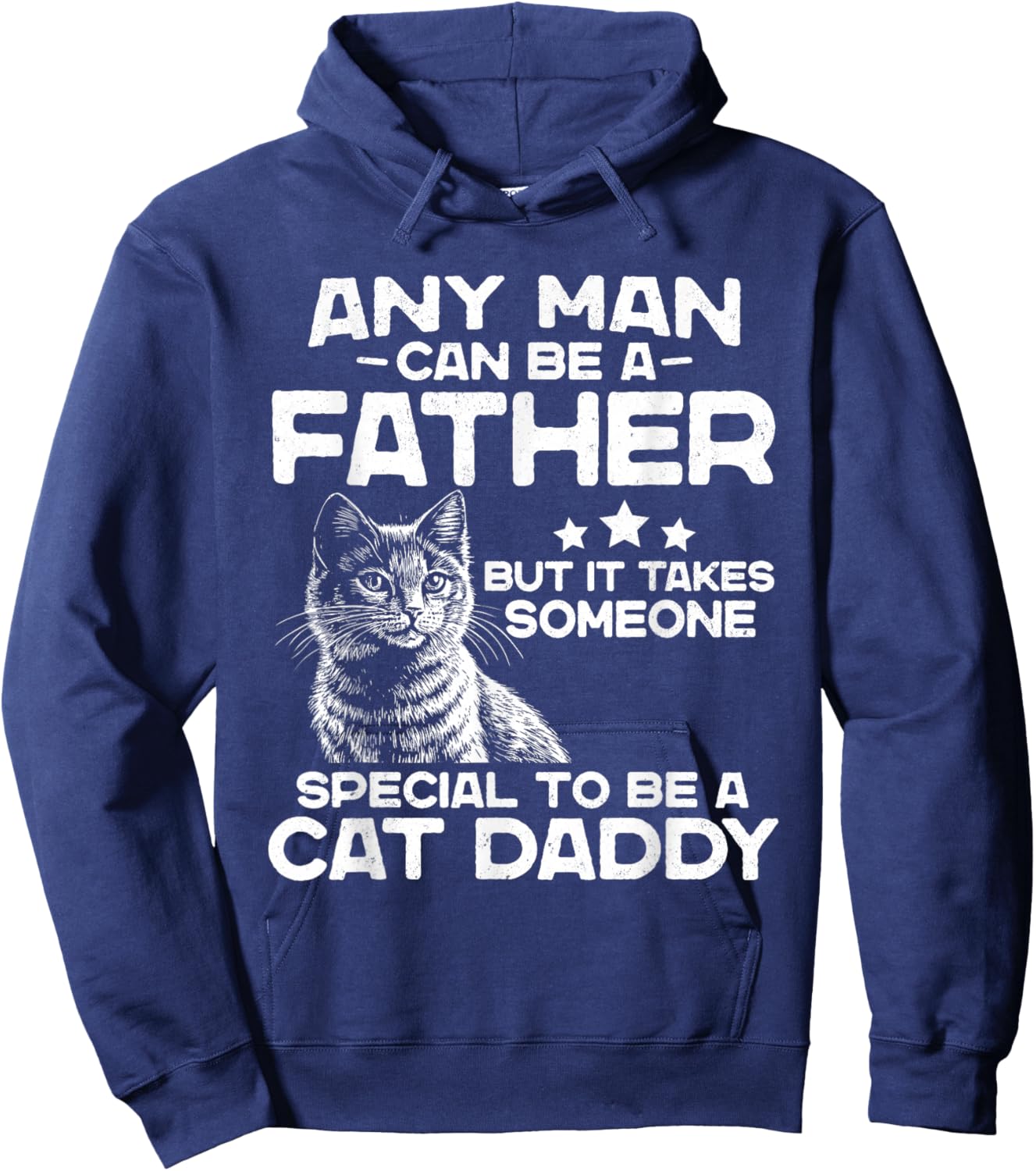 Retro Father But It Takes Someone Special to Be A Cat Daddy Hoodie - Hoodie | Navy