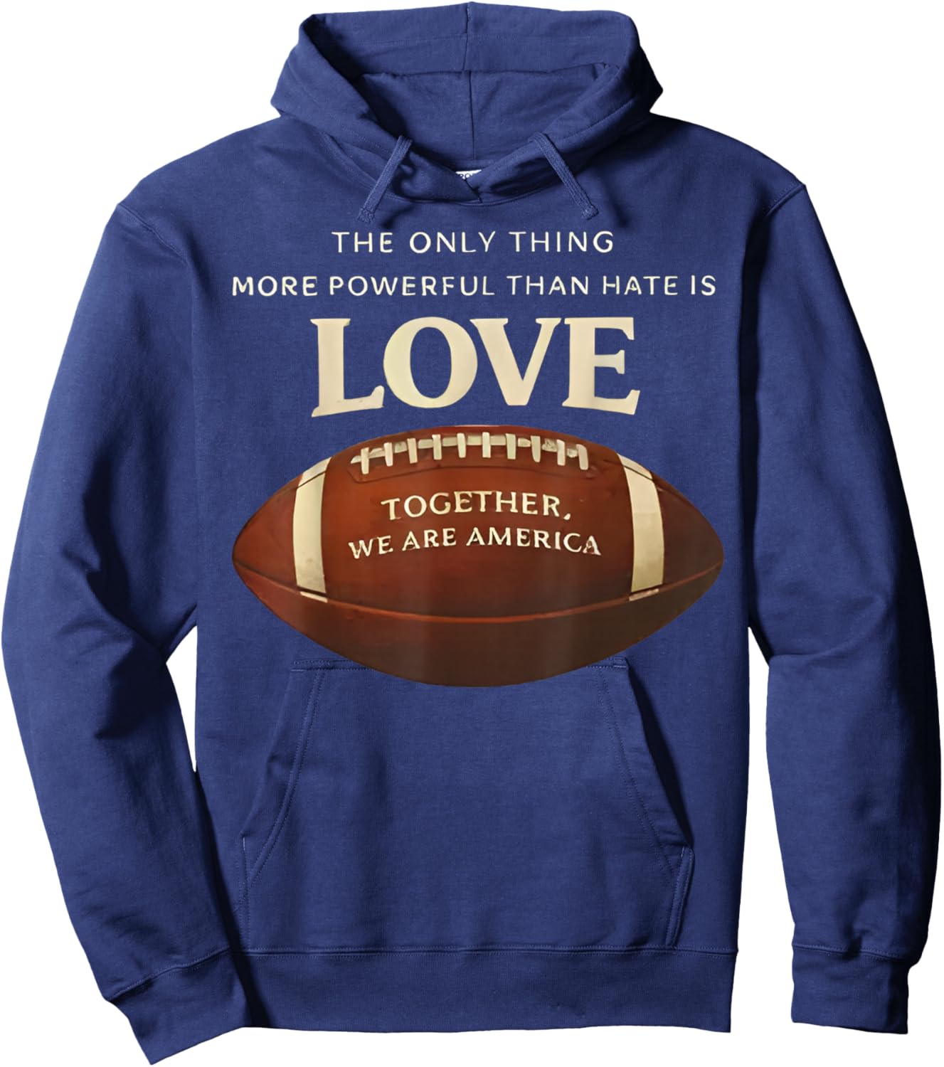 The only Thing More Powerful Than Hate is Love Vintage Hoodie - Hoodie | Navy