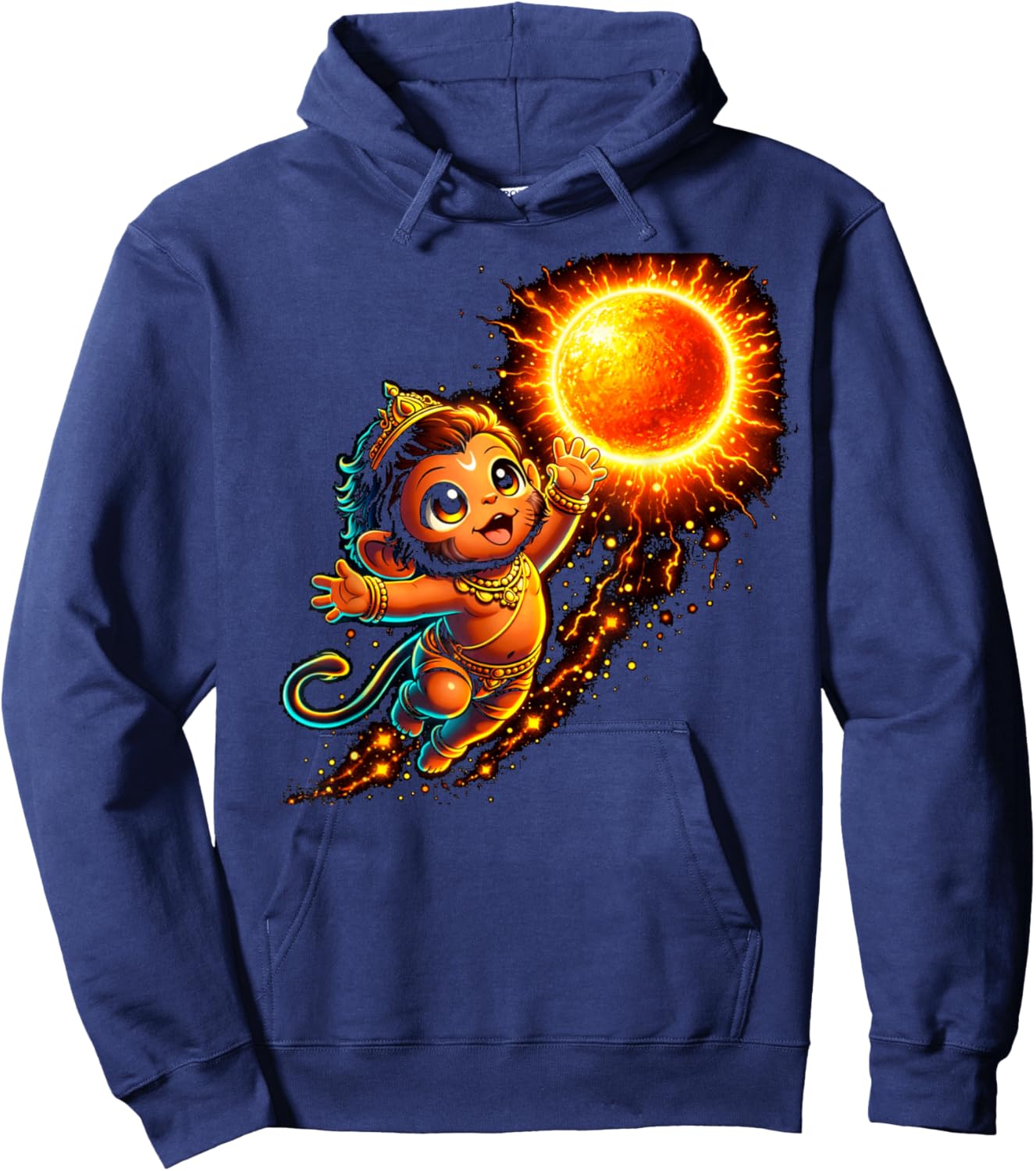 Hanumanji Hanuman Hindu Monkey God Lover Devotee Hoodie - Hoodie | Navy