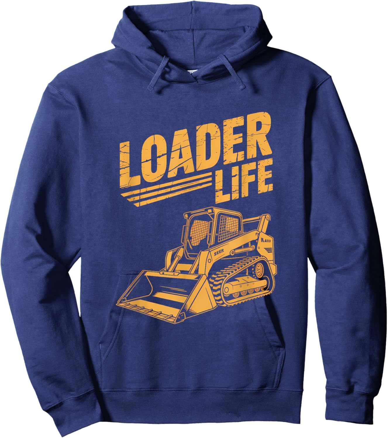 Skid Steer Operator Built Rugged for Farmhands Hoodie - Hoodie | Navy