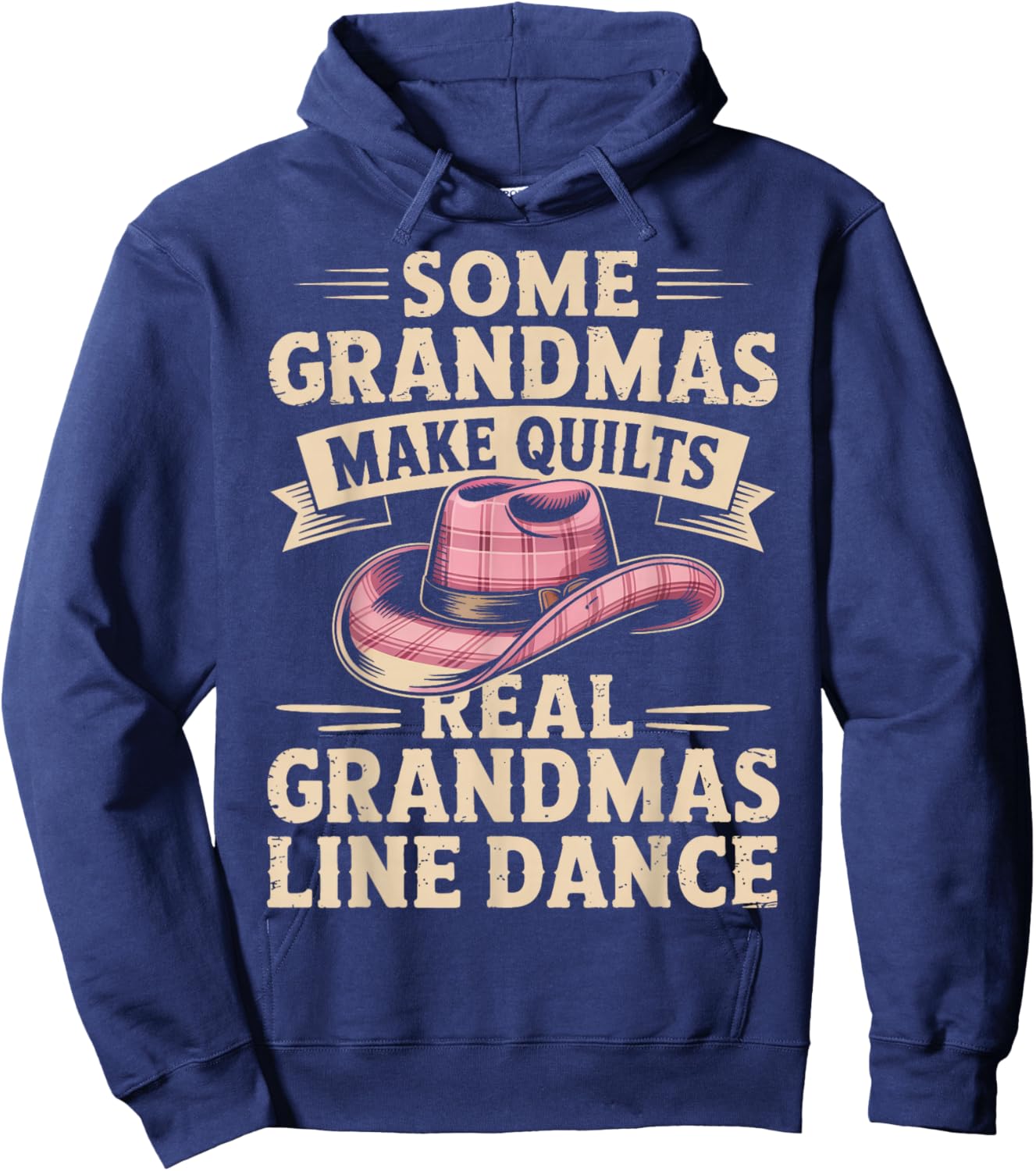 Some Grandmas Make Quilts Real Grandmas Line Dance Hoodie - Hoodie | Navy