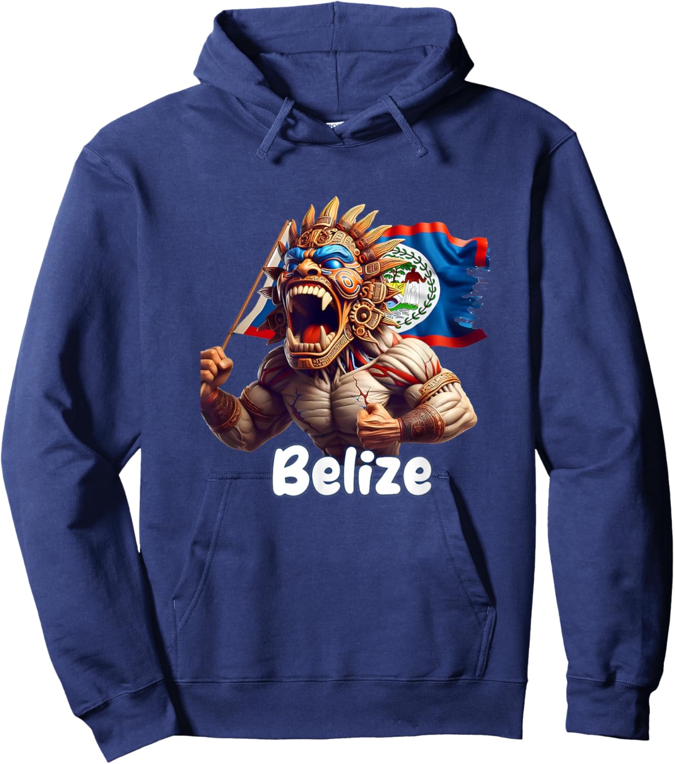 Belize Flag , Belize , Belize Hoodie - Hoodie | Navy