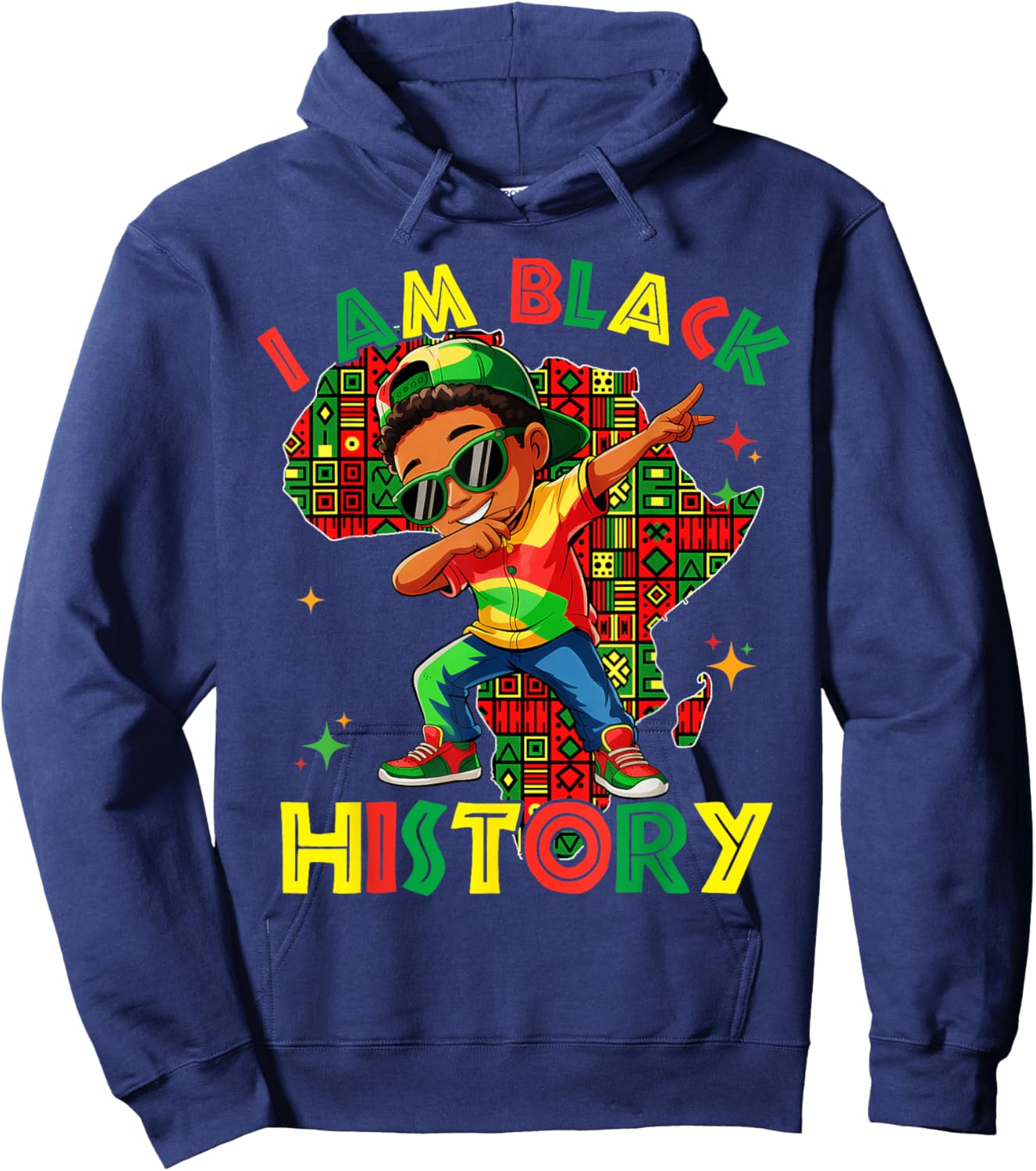 I'm Black History Month Shirt Boys Kids African American Hoodie - Hoodie | Navy