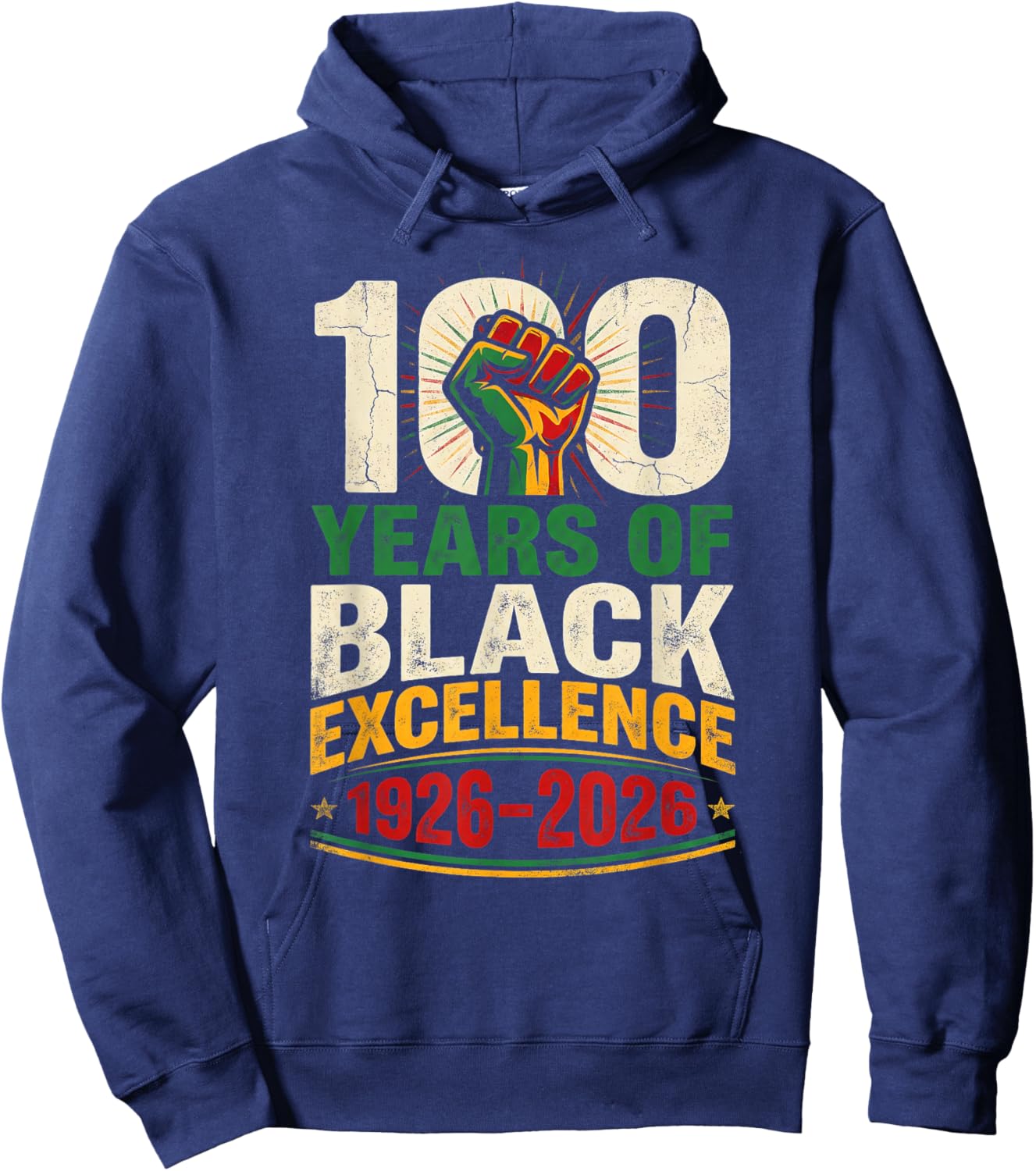 100 Years Black Excellence 1926–2026 Black History Month Kid Hoodie - Hoodie | Navy