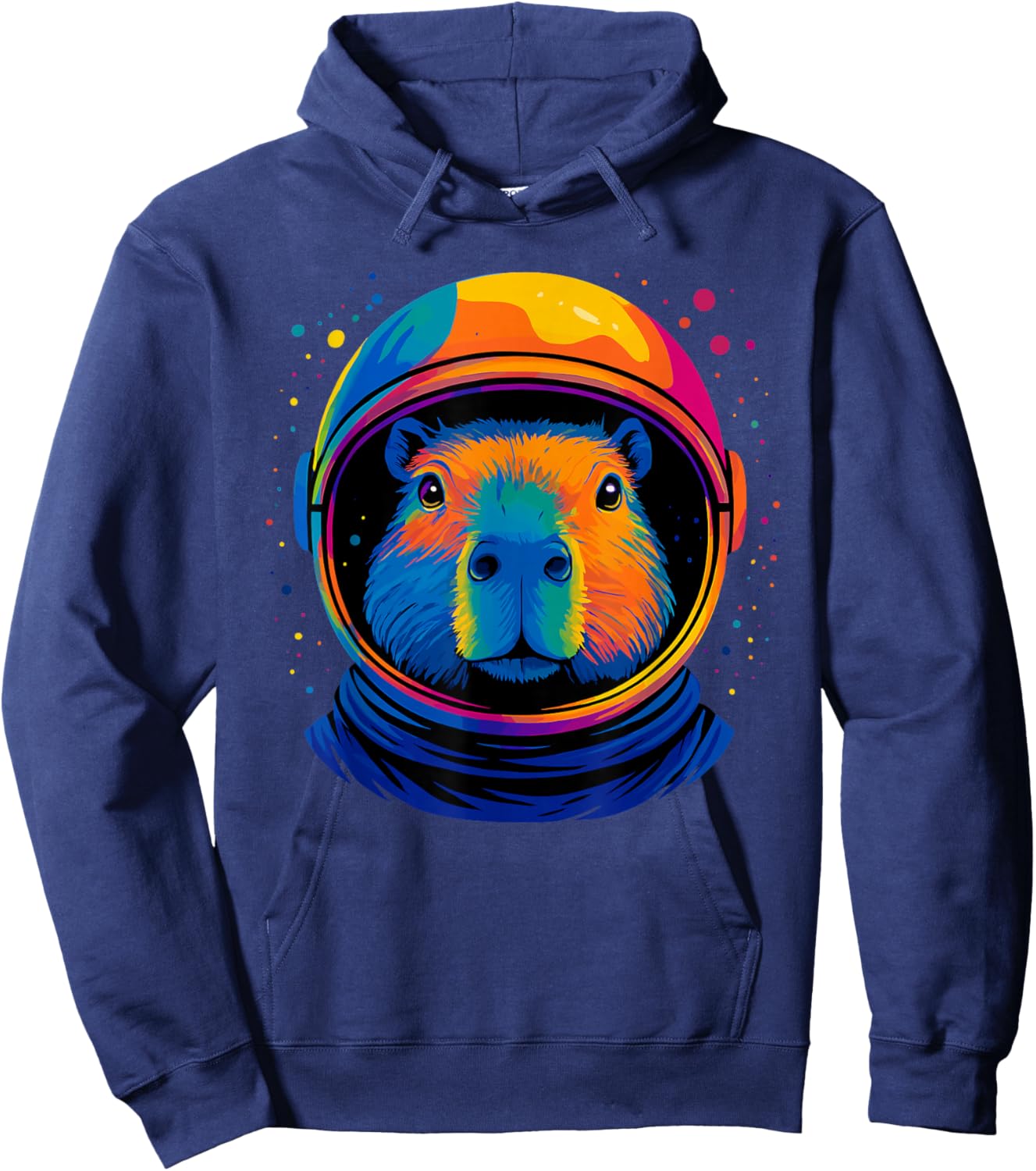 Cute Space Men Women Kids Funny Capybara Astronaut Hoodie - Hoodie | Navy
