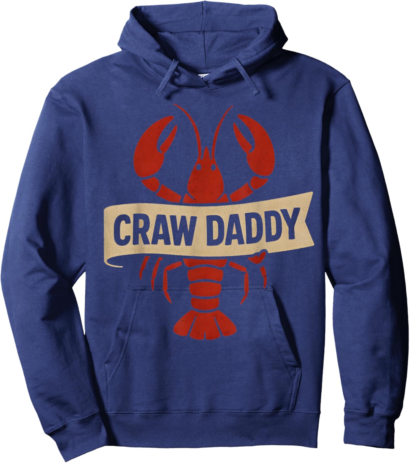 Funny Who’s Your Craw Daddy Crawfish Boil Vintage Dad Men Hoodie - Hoodie | Navy