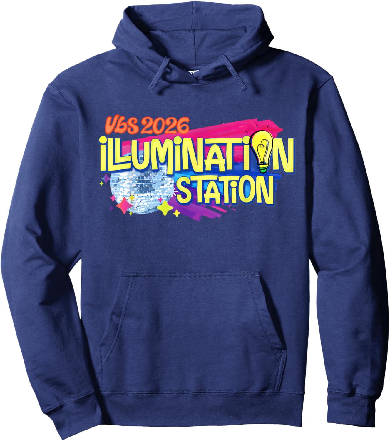 VBS 2026 Illumination Station 2 Sided Christian Summer Kids Hoodie - Hoodie | Navy